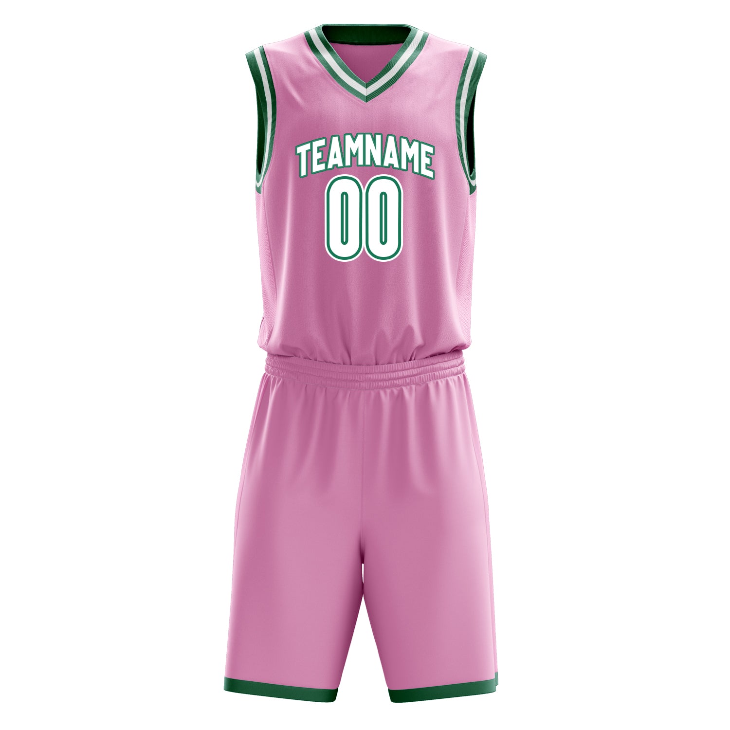 Maßgeschneidertes professionelles Rosa Weiß Basketballtrikot-Set