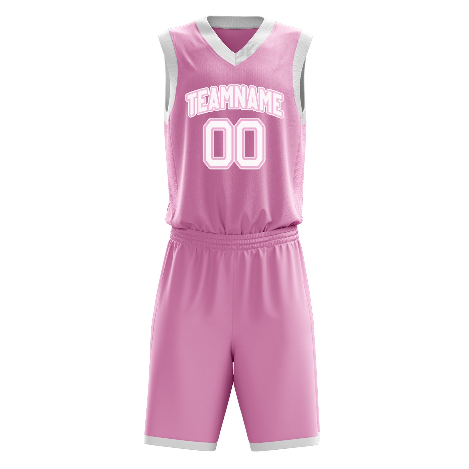 Maßgeschneidertes professionelles Rosa Weiß Basketballtrikot-Set