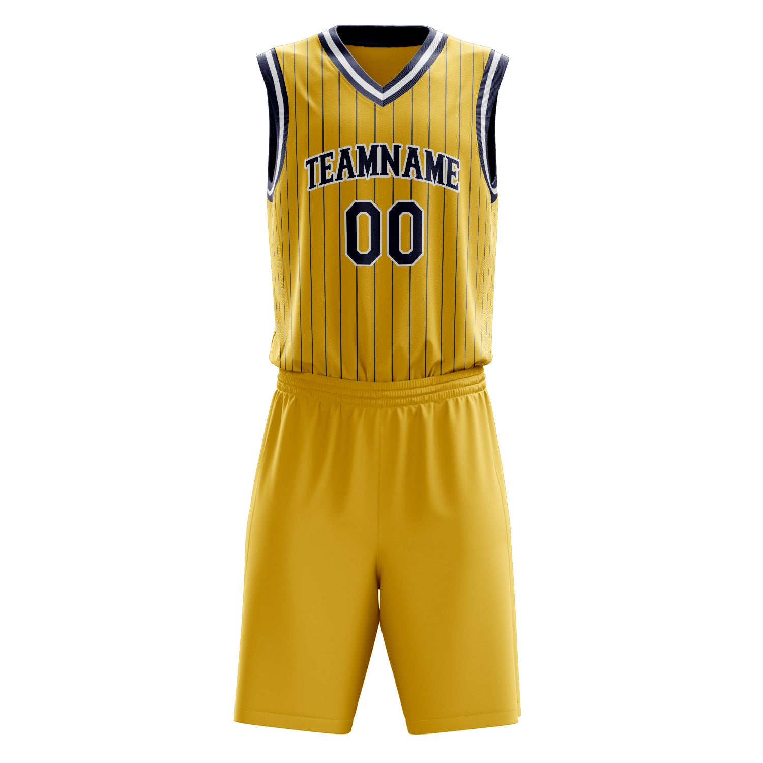 Maßgeschneidertes professionelles Gold Schwarz Basketballtrikot-Set