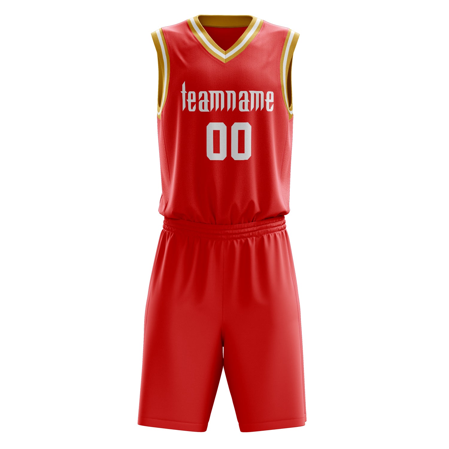 Maßgeschneidertes professionelles Rot Weiß Basketballtrikot-Set