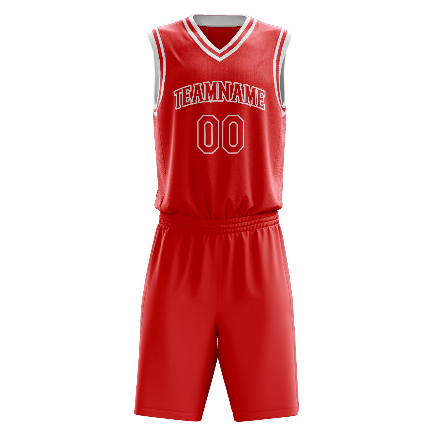 Maßgeschneidertes professionelles Rot Weiß Basketballtrikot-Set