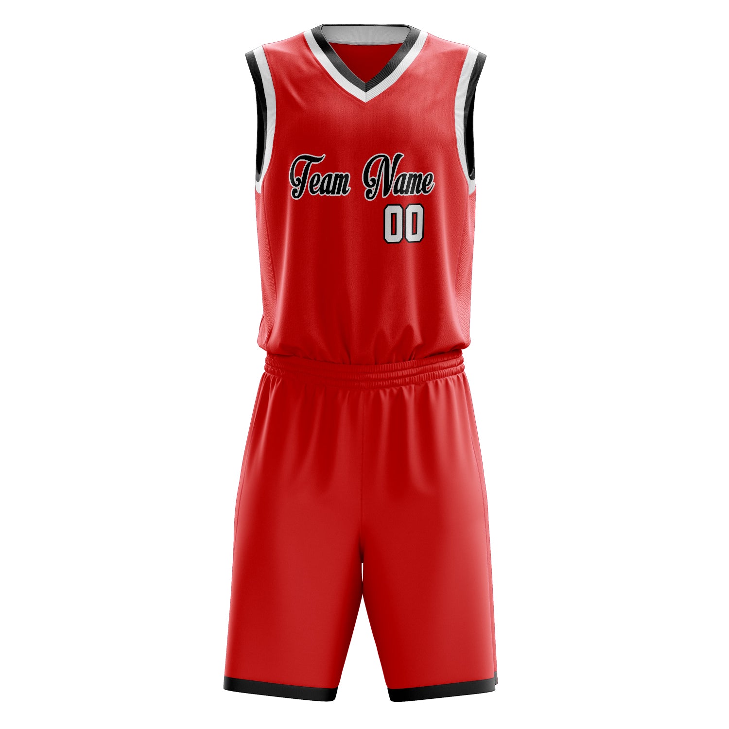 Maßgeschneidertes professionelles Rot Weiß Basketballtrikot-Set