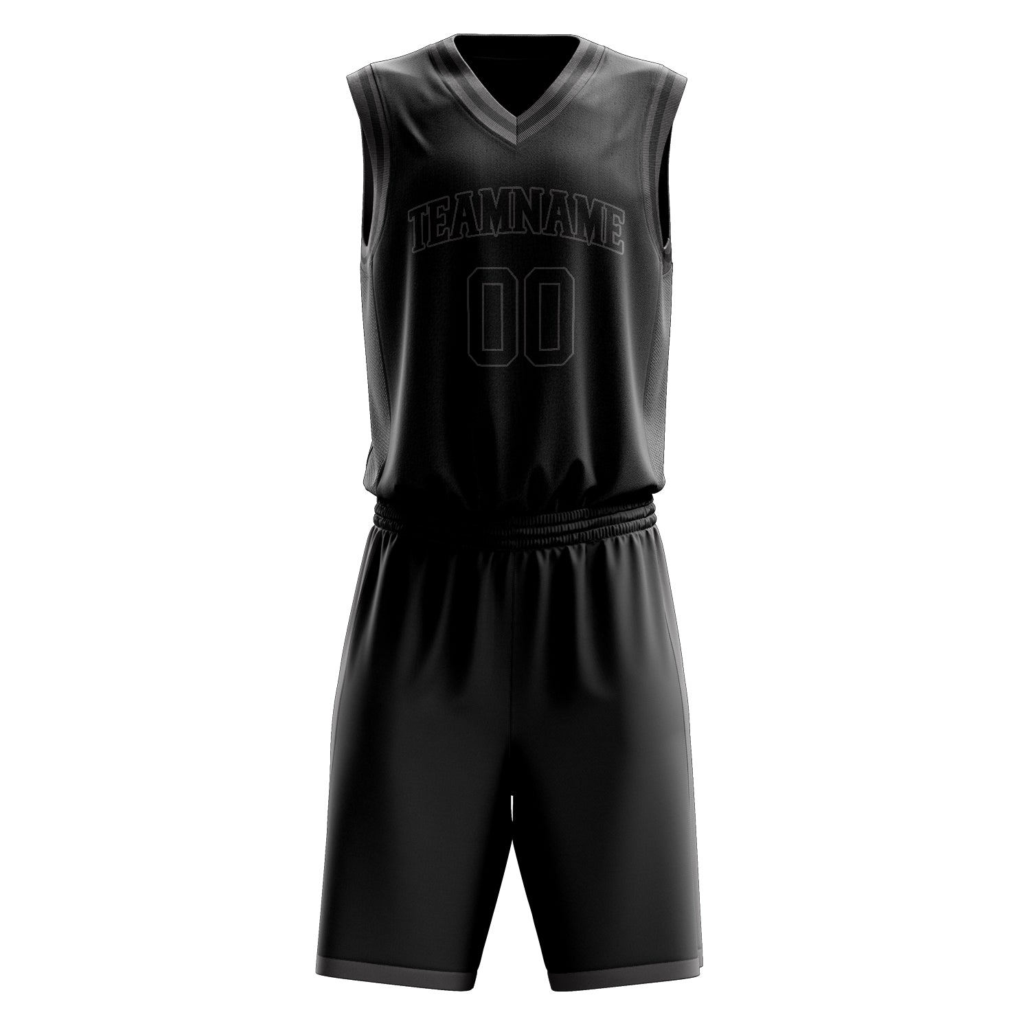 Maßgeschneidertes professionelles Schwarz Grau Basketballtrikot-Set