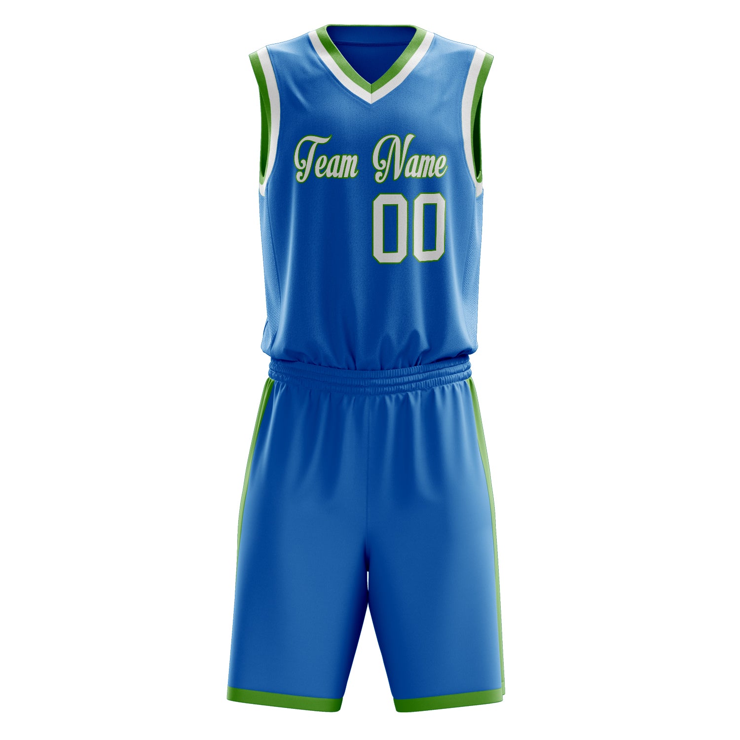 Maßgeschneidertes professionelles Blau Weiß Basketballtrikot-Set