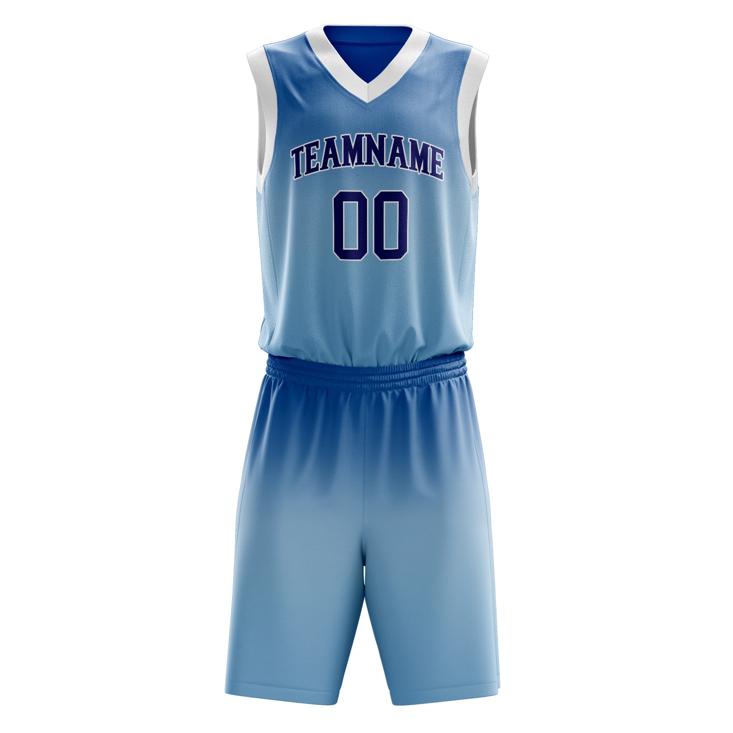 Maßgeschneidertes professionelles Blau Marineblau Basketballtrikot-Set