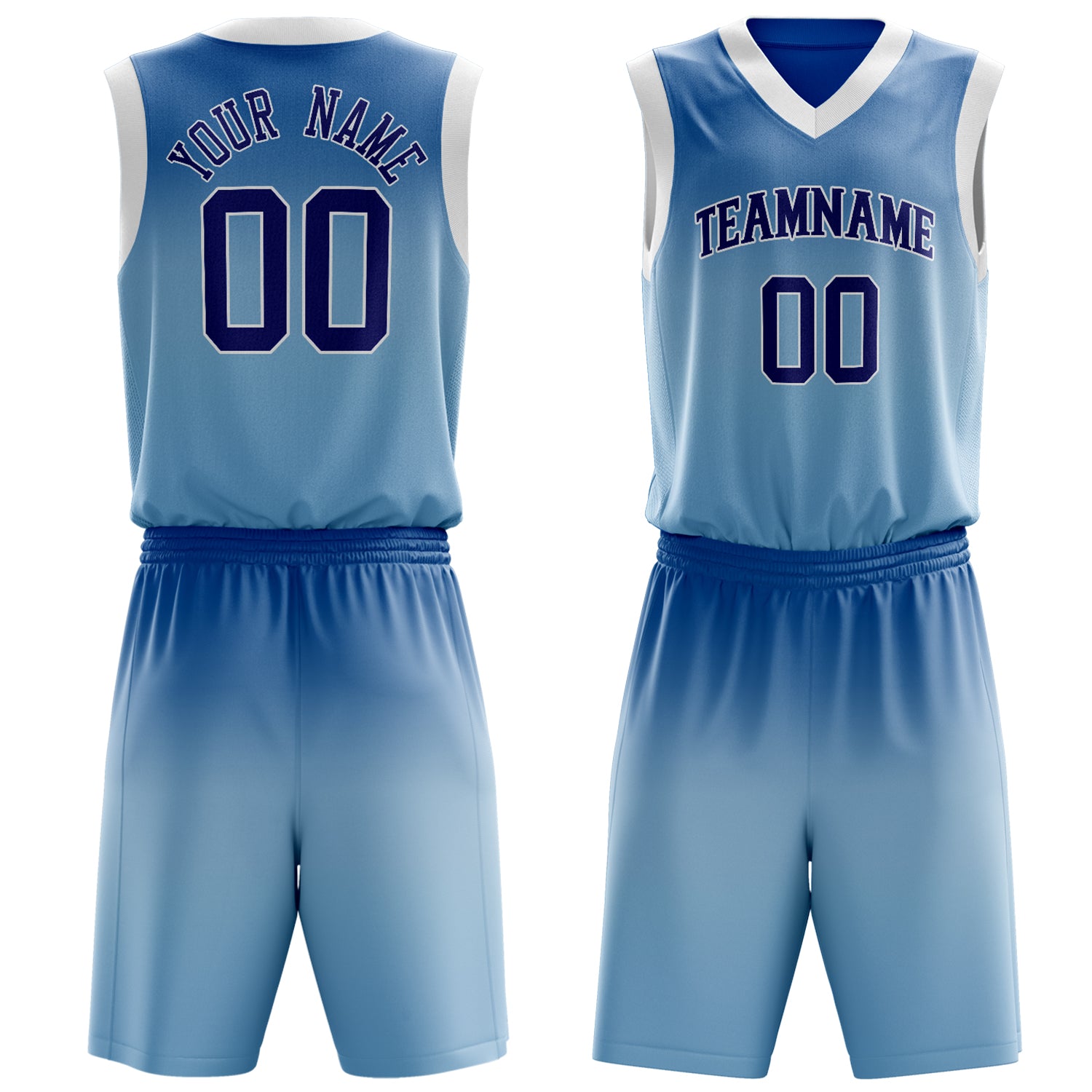 Maßgeschneidertes professionelles Blau Marineblau Basketballtrikot-Set BS03240701XY029