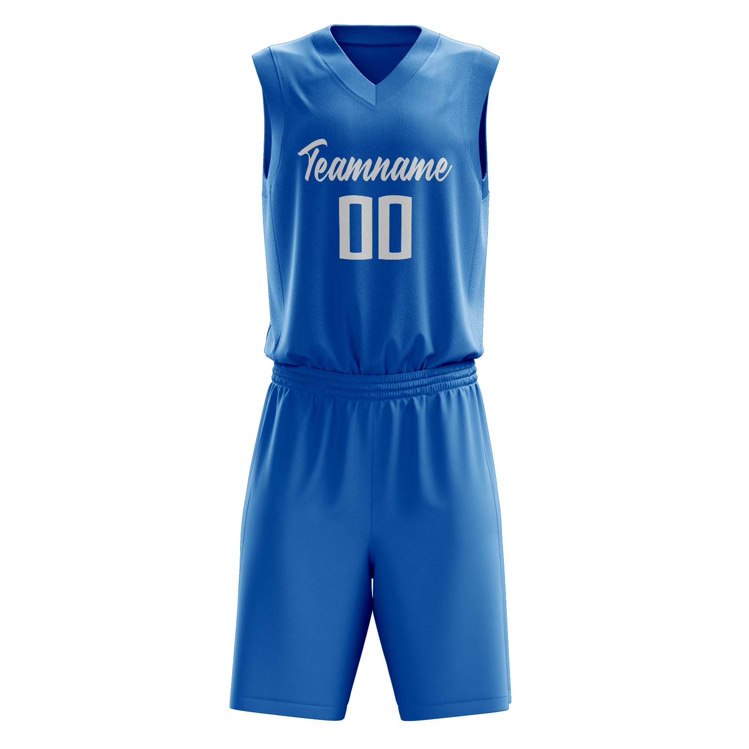 Maßgeschneidertes professionelles Blau Weiß Basketballtrikot-Set