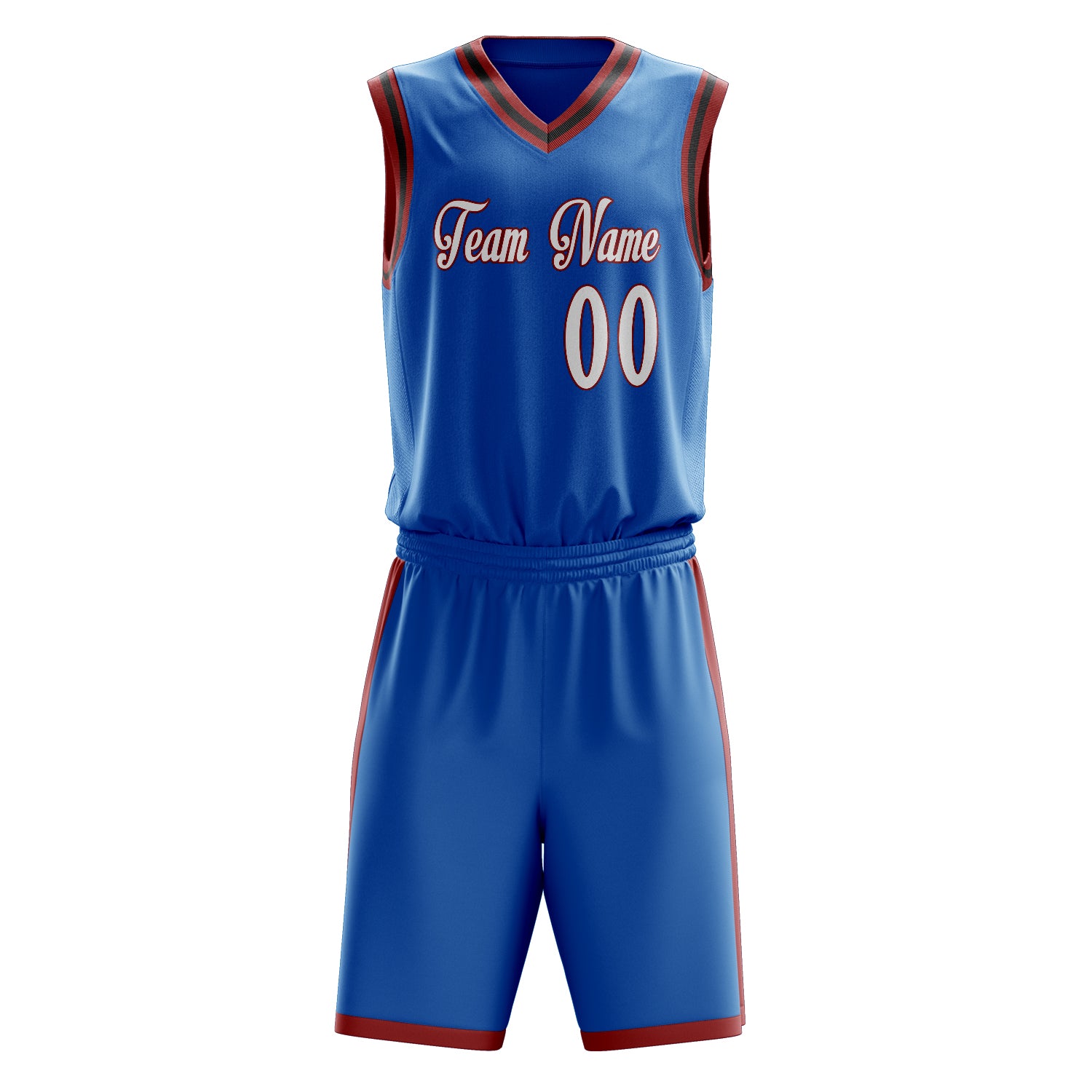 Maßgeschneidertes professionelles Blau Weiß Basketballtrikot-Set