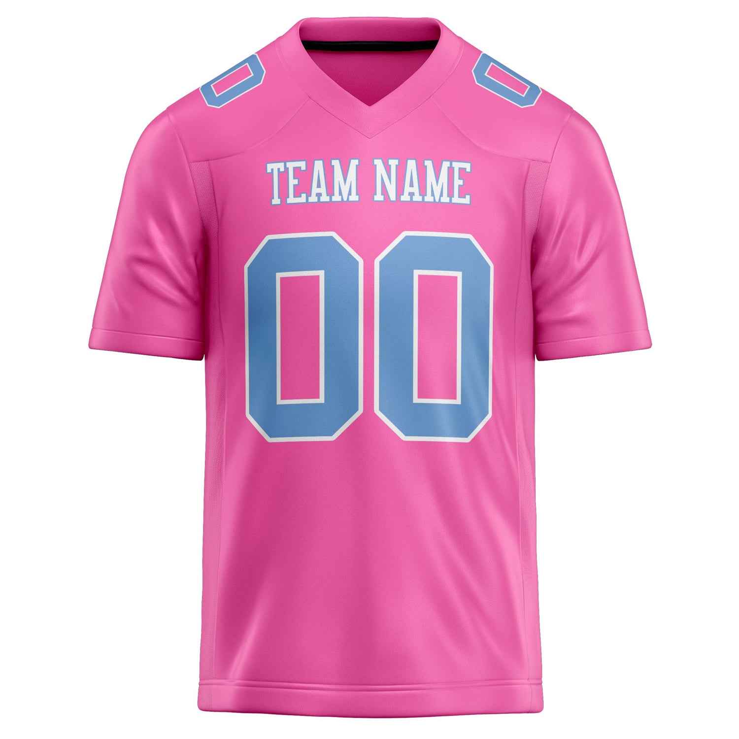 Maßgeschneidertes Professionelles Rosa Hellblau Rugbytrikot