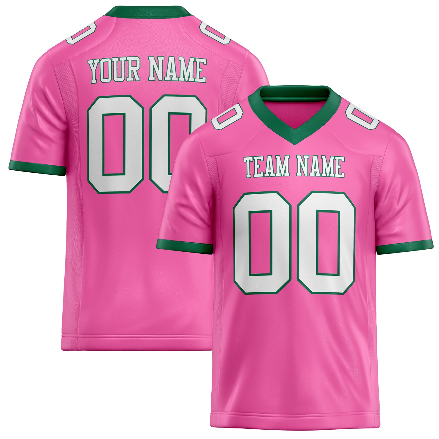 Maßgeschneidertes Professionelles Rosa Weiß Rugbytrikot FT02240730PI405