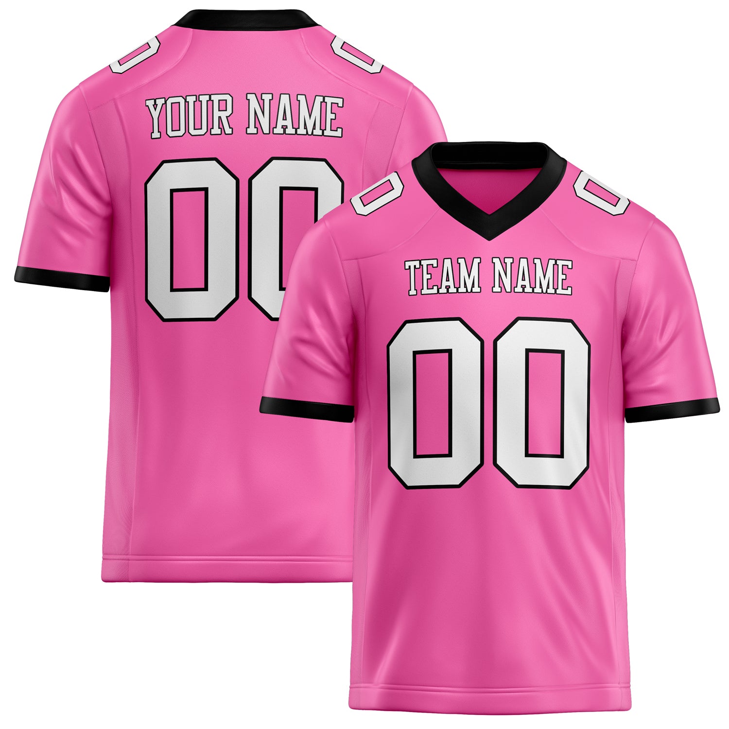 Maßgeschneidertes Professionelles Rosa Weiß Rugbytrikot FT02240730PI409