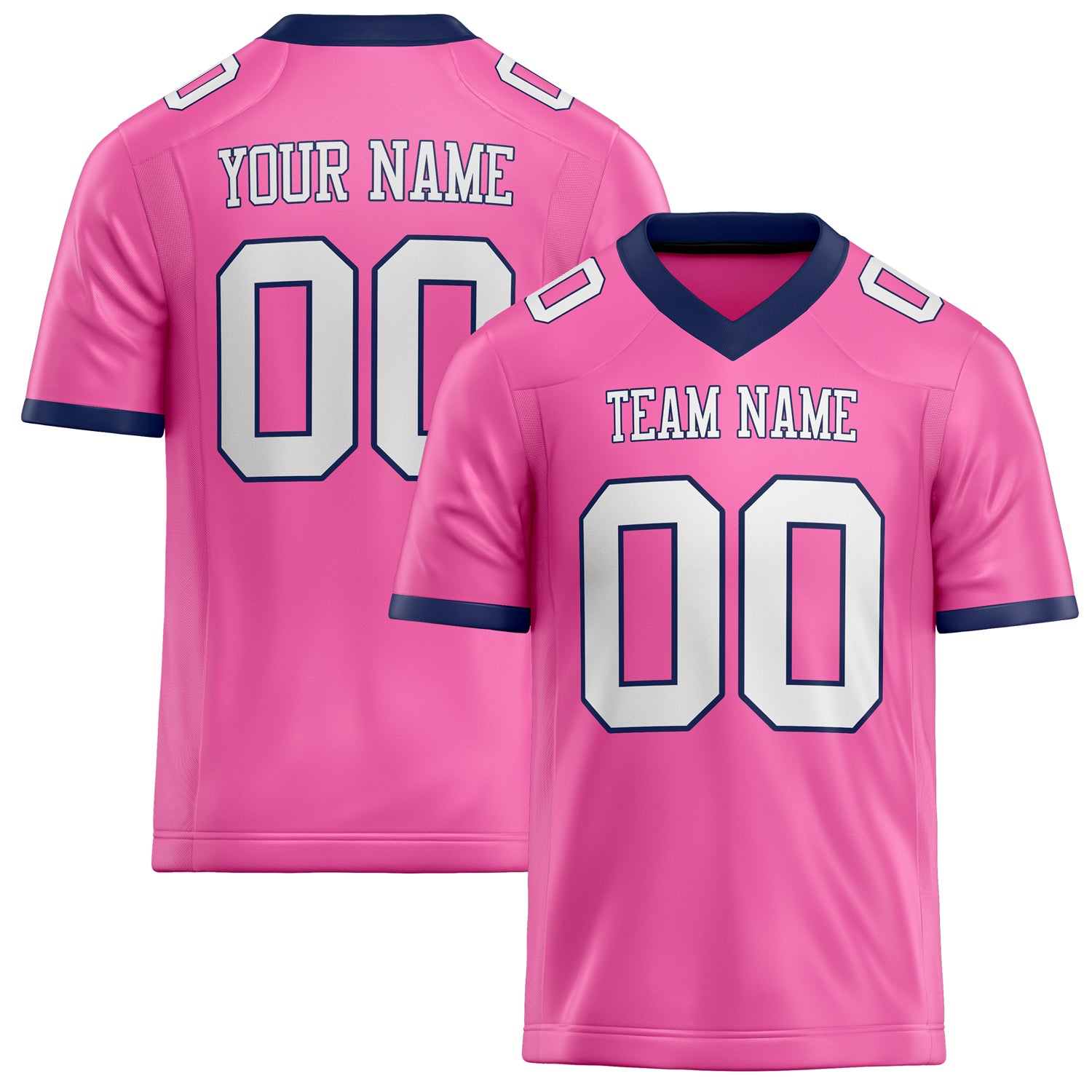 Maßgeschneidertes Professionelles Rosa Weiß Rugbytrikot FT02240730PI412