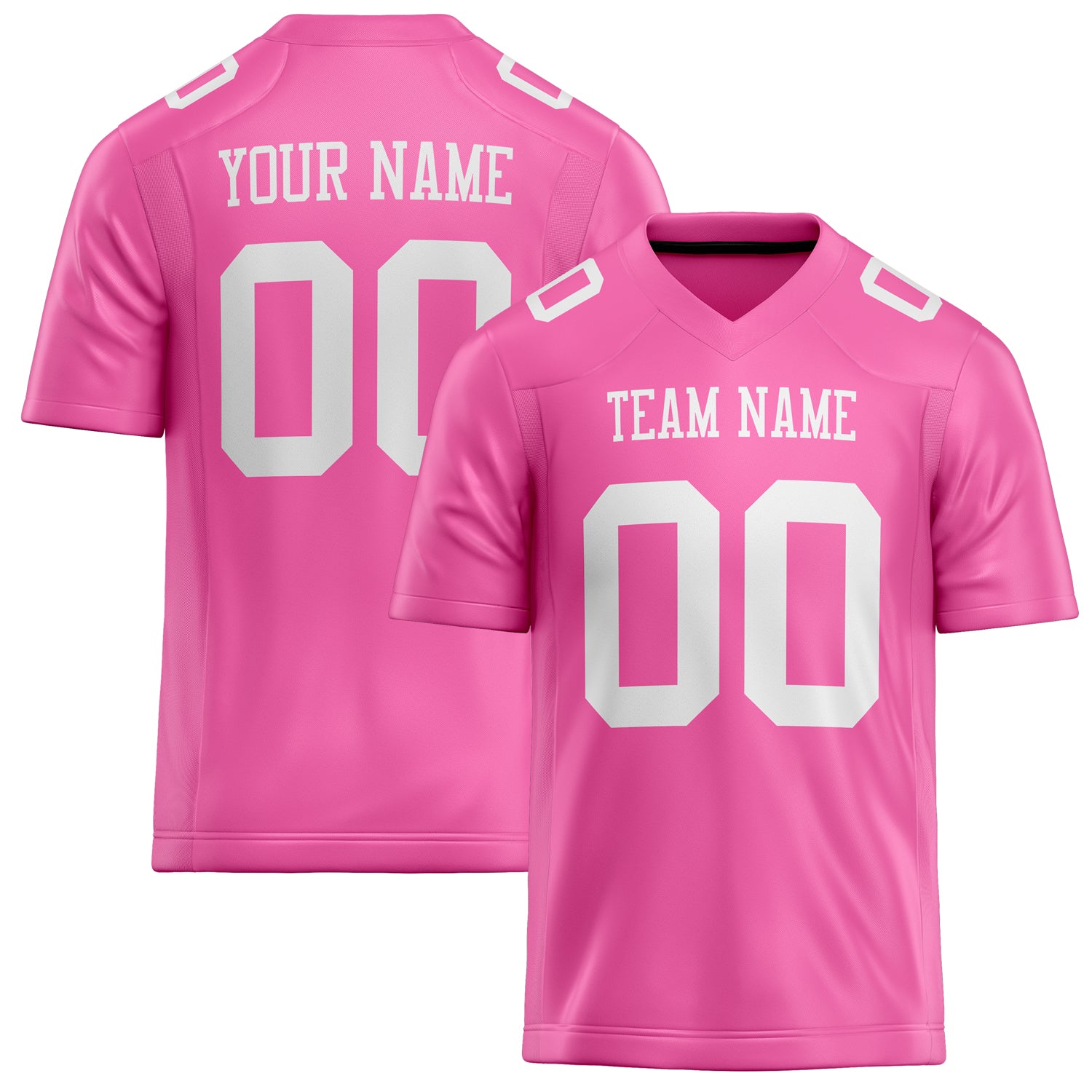 Maßgeschneidertes Professionelles Rosa Weiß Rugbytrikot FT02240730PI415