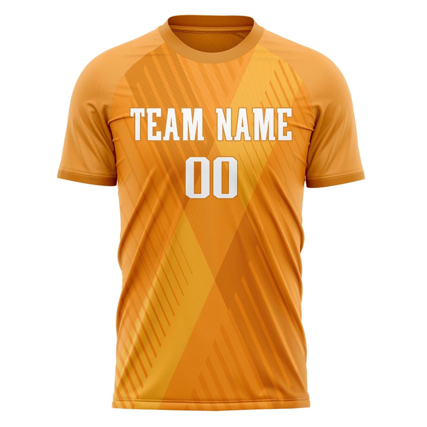 Benutzerdefiniertes Professionelles Orange Weiß Geometrisches Fußballtrikot