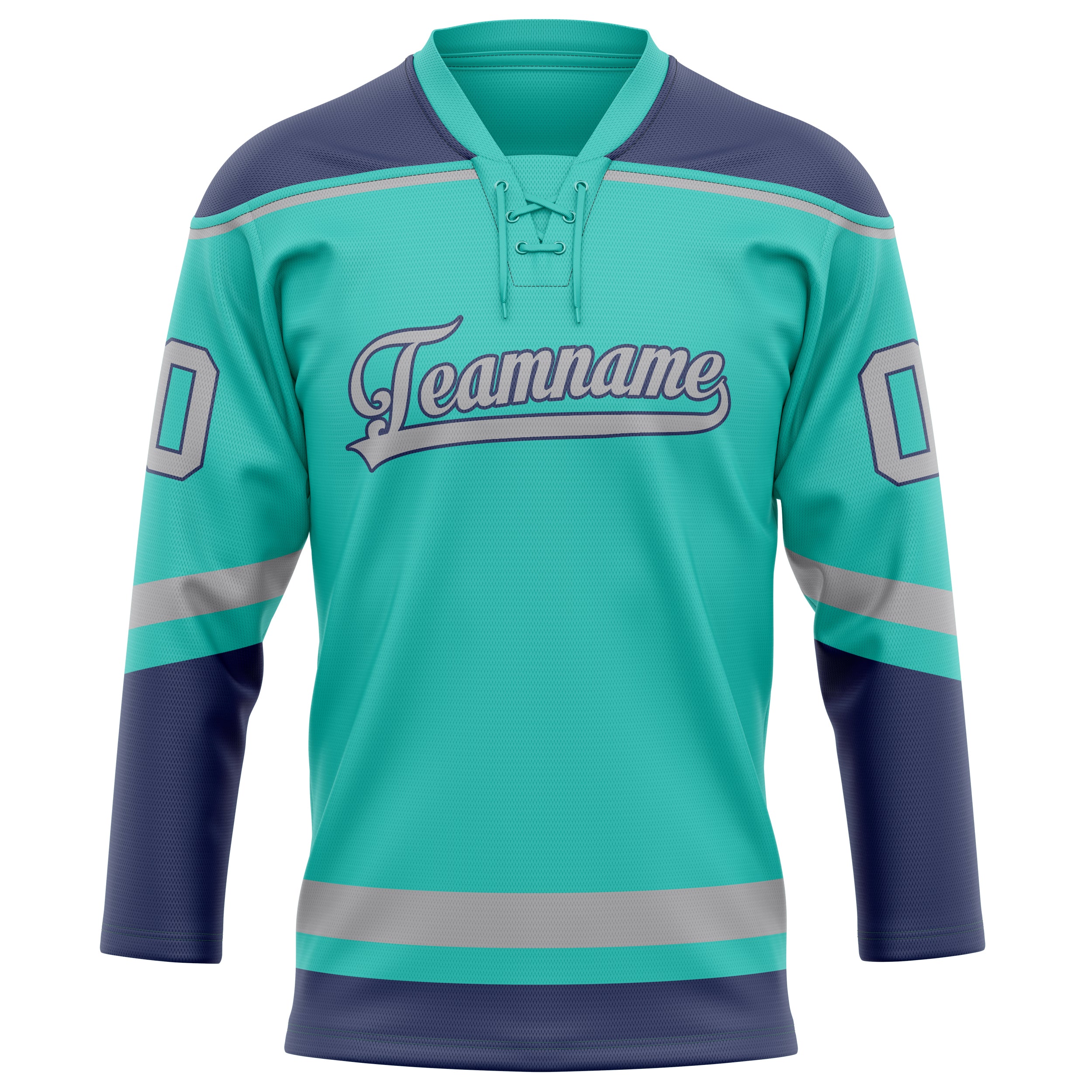 Aqua Marineblau Eishockey Trikot