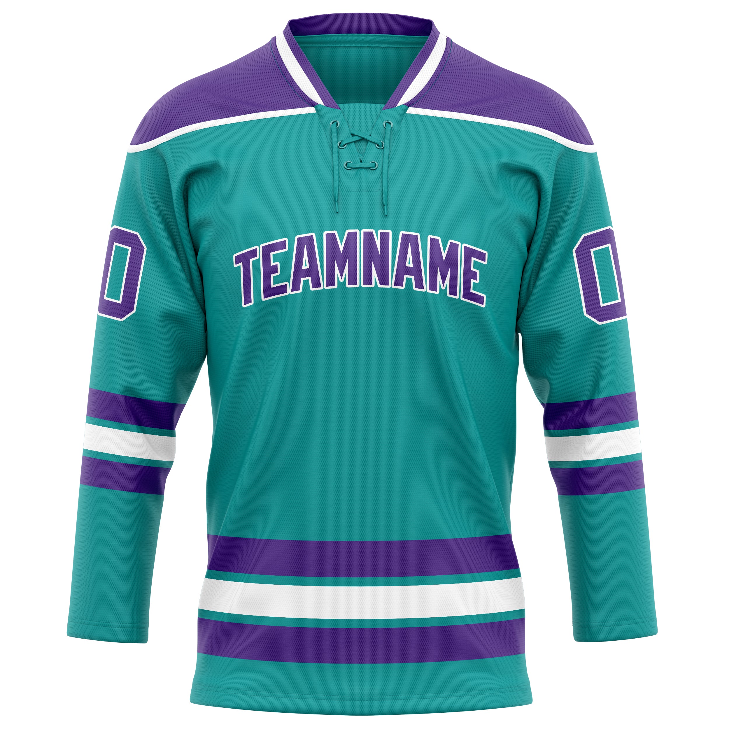 Aqua Lila Eishockey Trikot