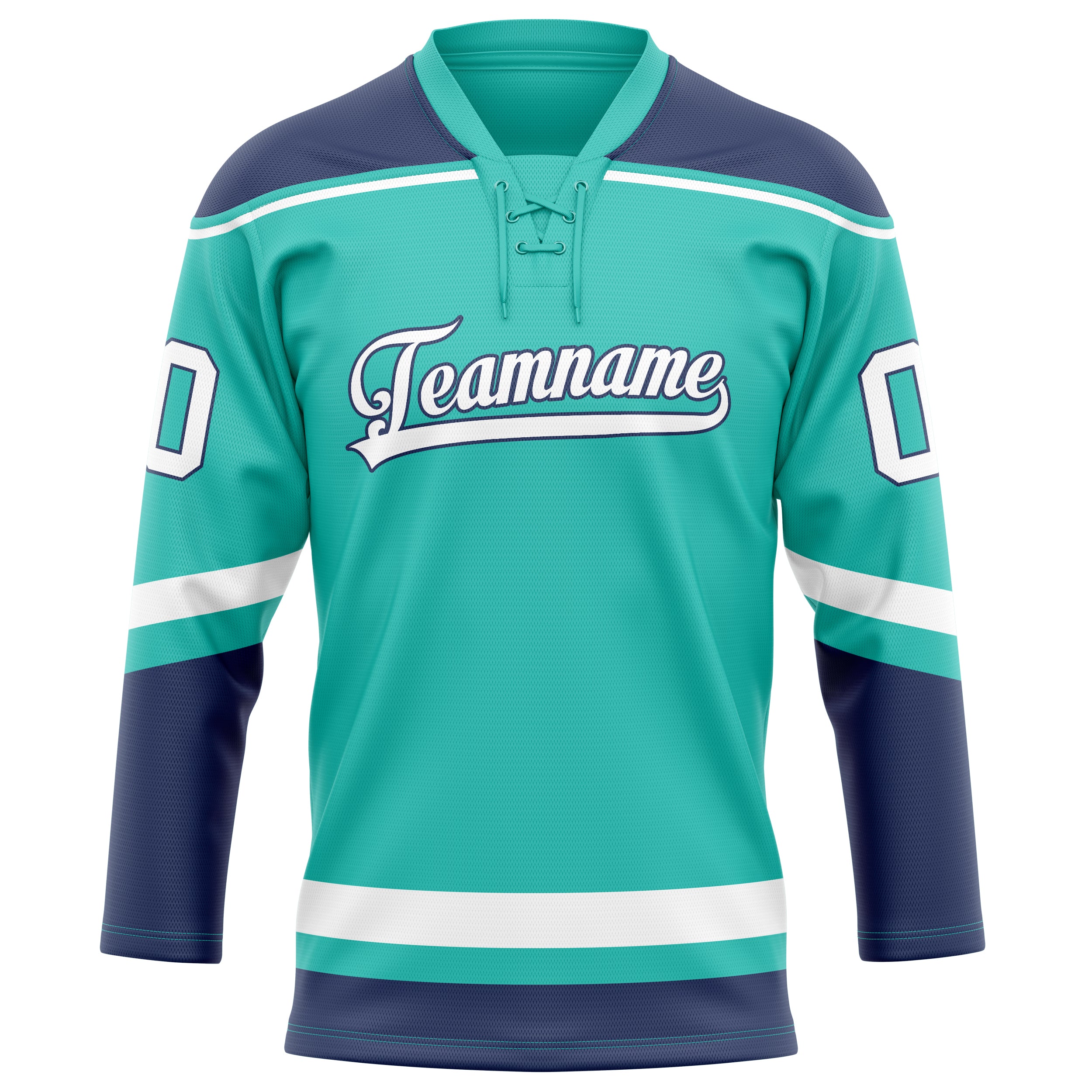 Aqua Marineblau Eishockey Trikot