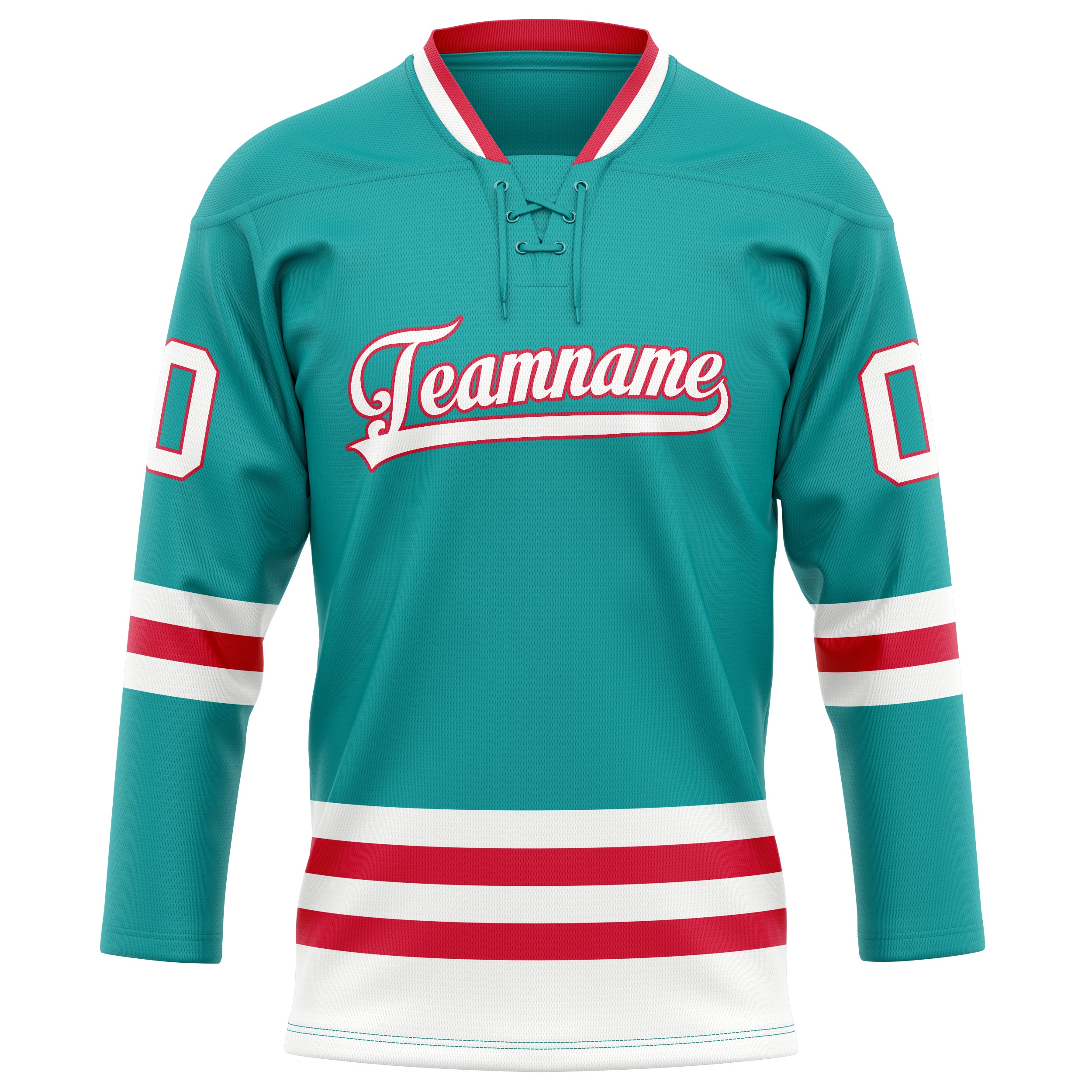 Aqua Rot Eishockey Trikot