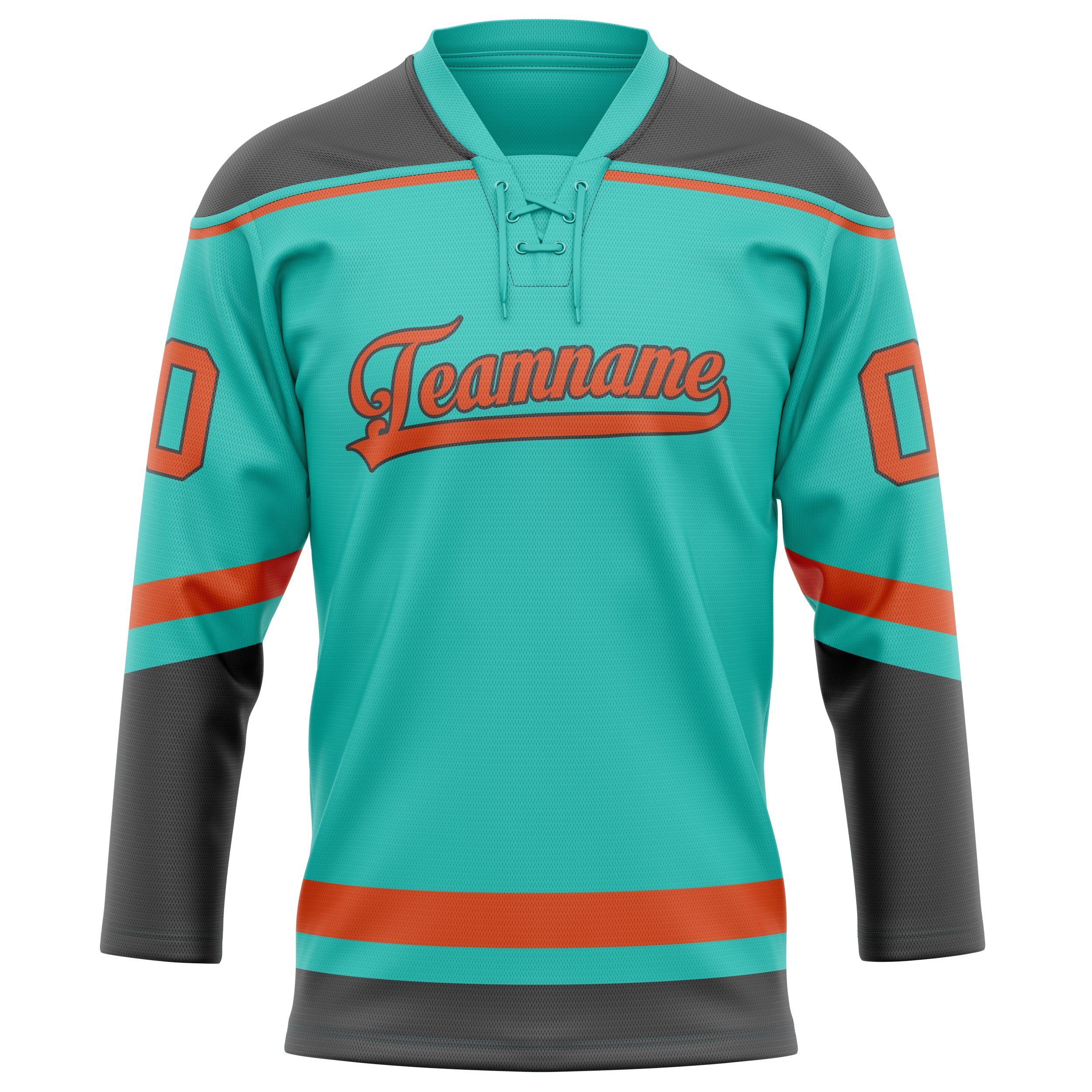 Aqua Rot Eishockey Trikot