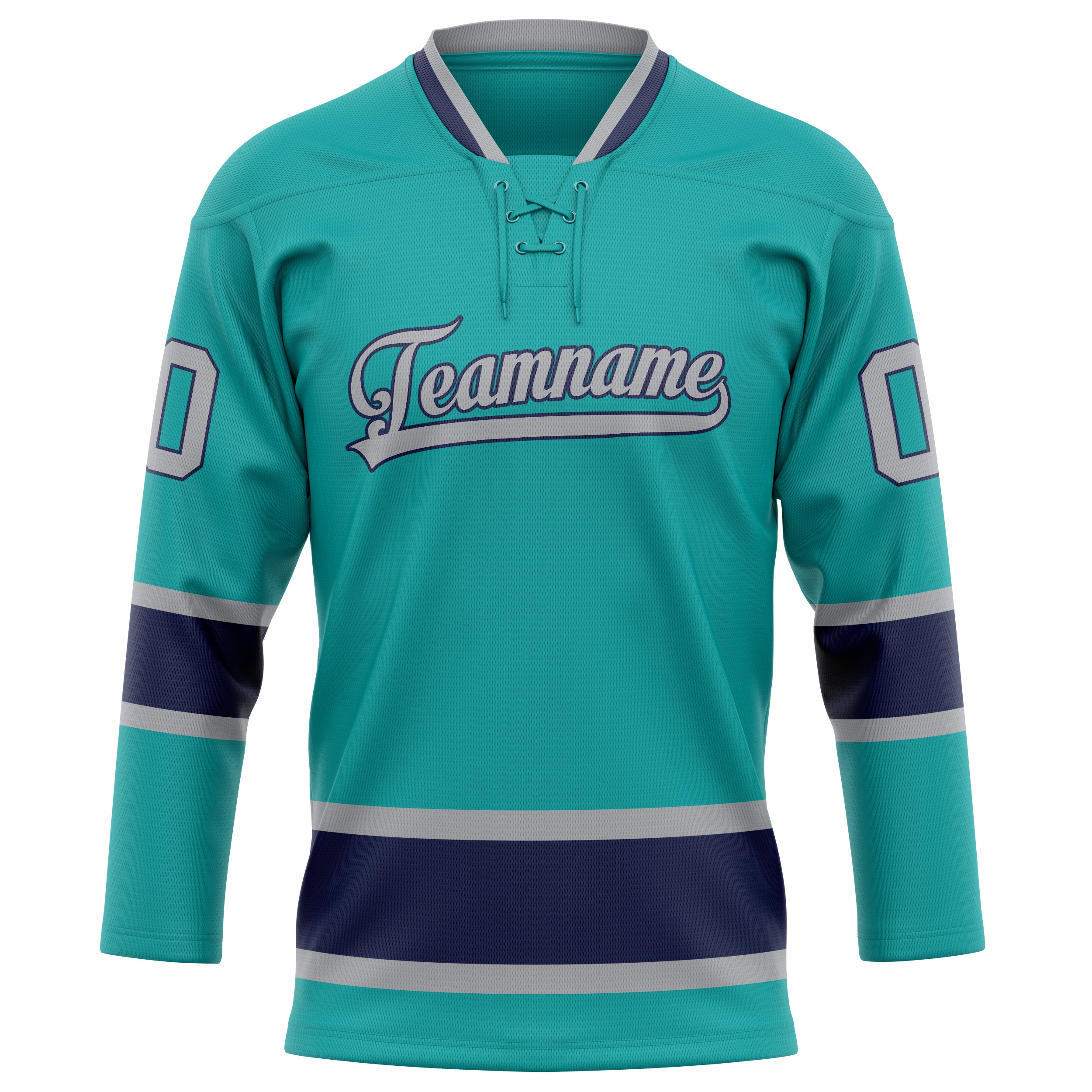 Aqua Marineblau Eishockey Trikot