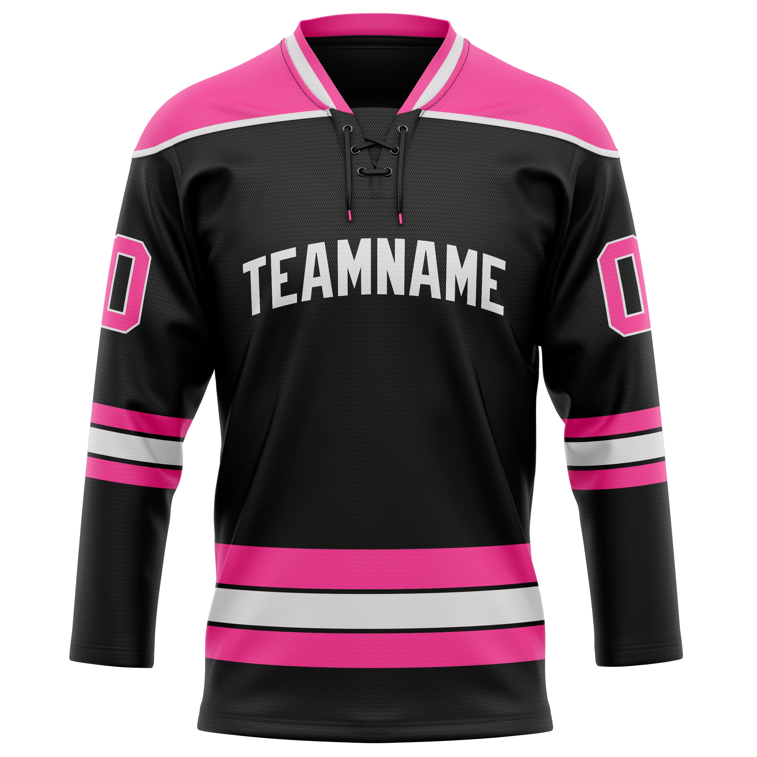 Schwarz Rosa Eishockey Trikot