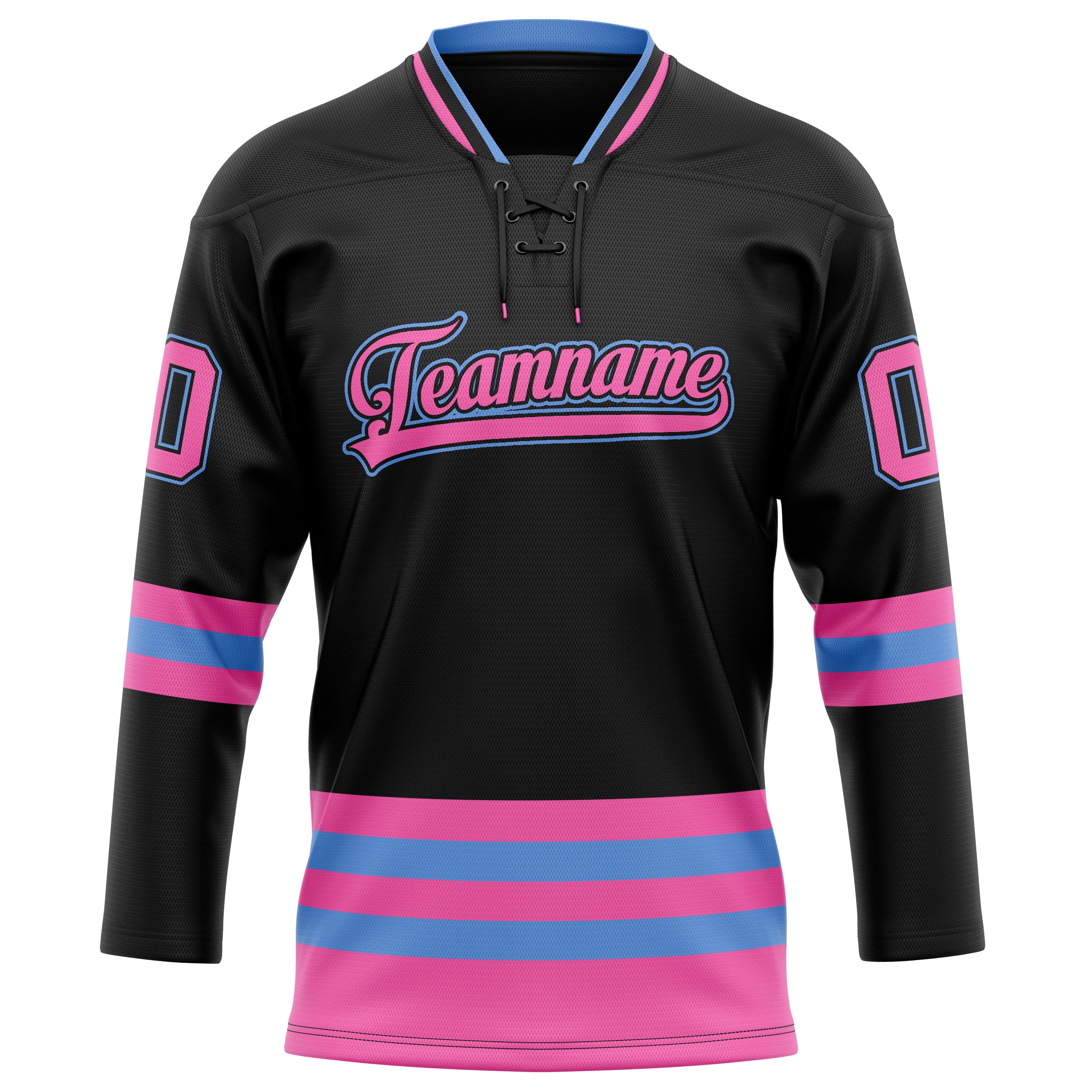 Schwarz Rosa Eishockey Trikot