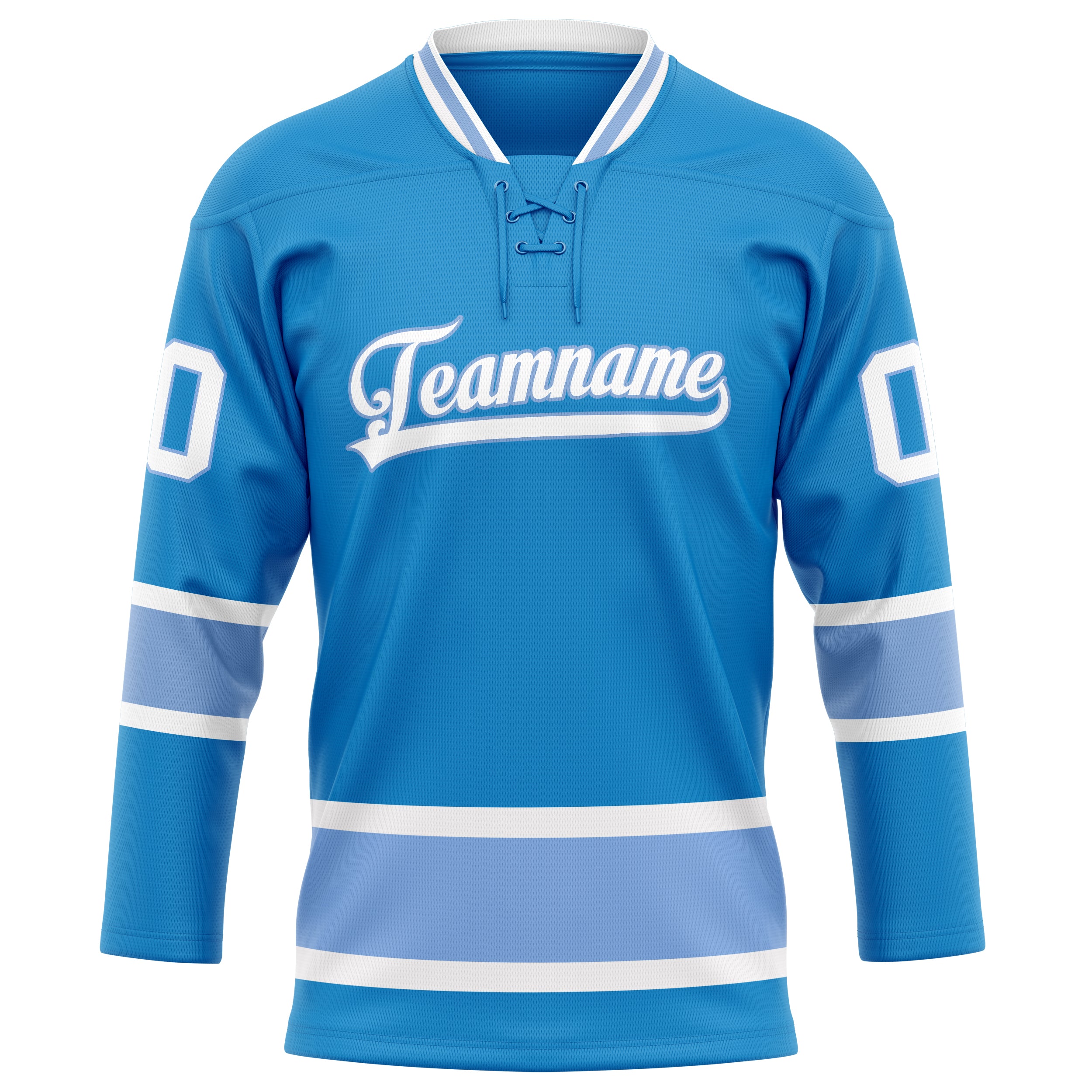 Blau Hellblau Eishockey Trikot