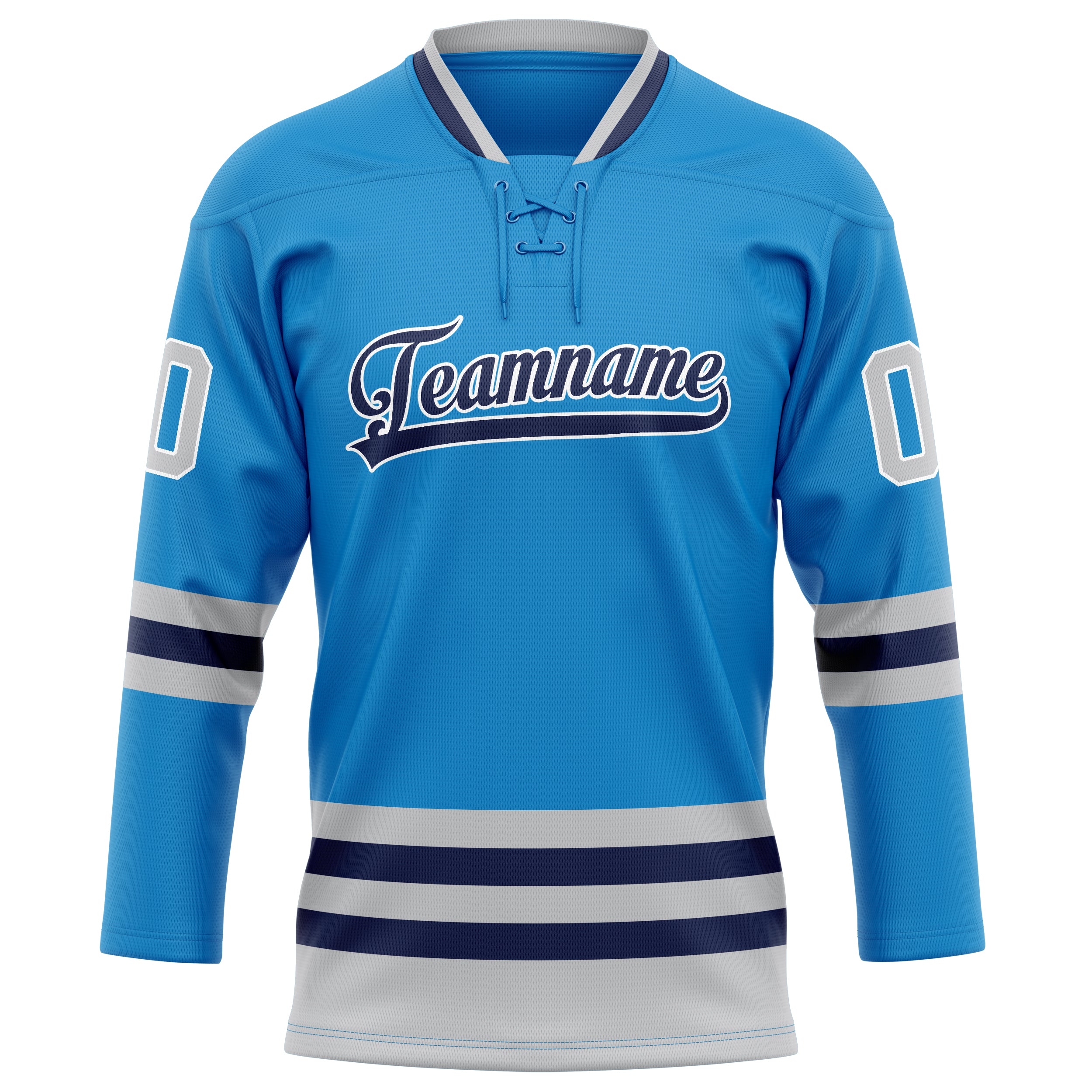 Blau Grau Eishockey Trikot