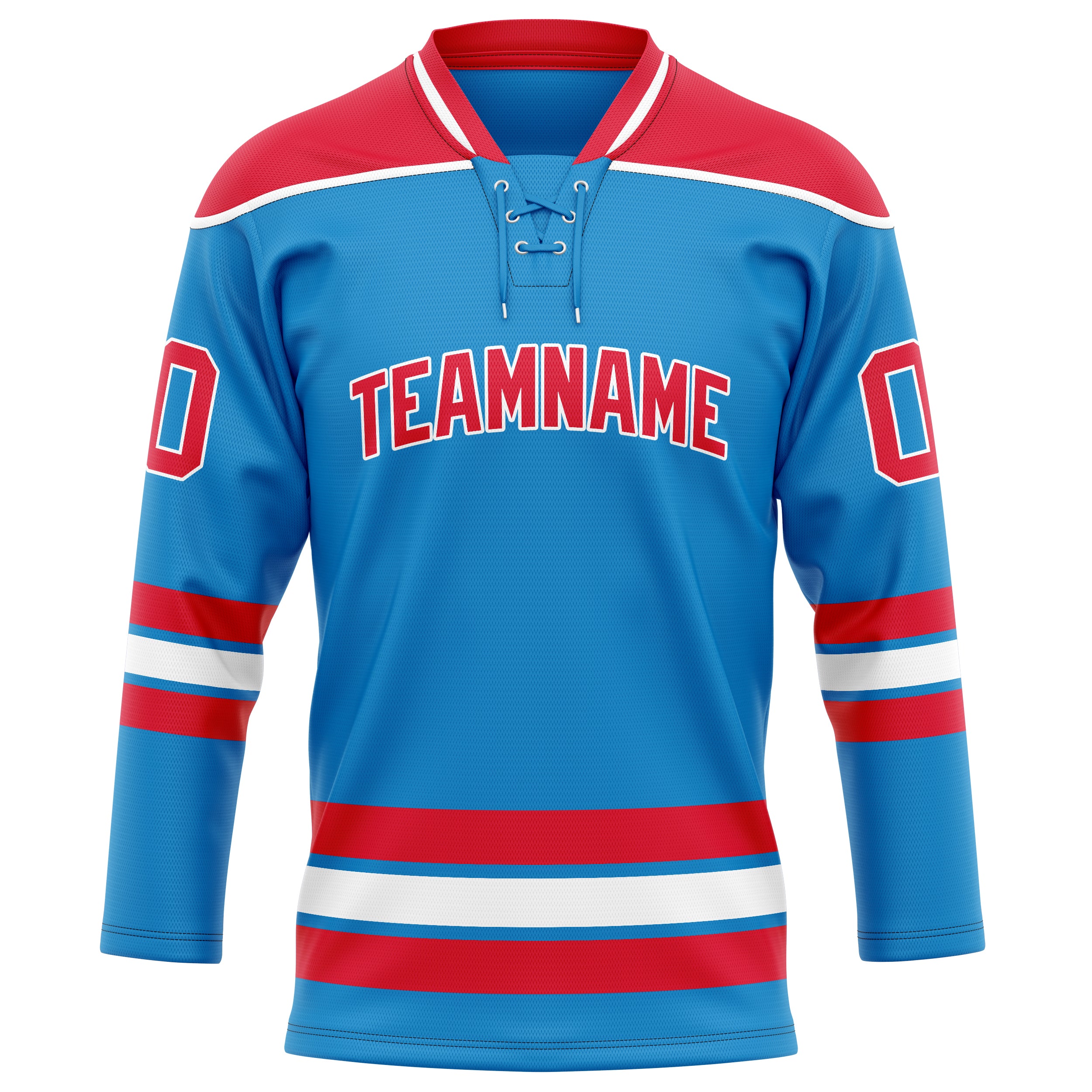 Blau Rot Eishockey Trikot