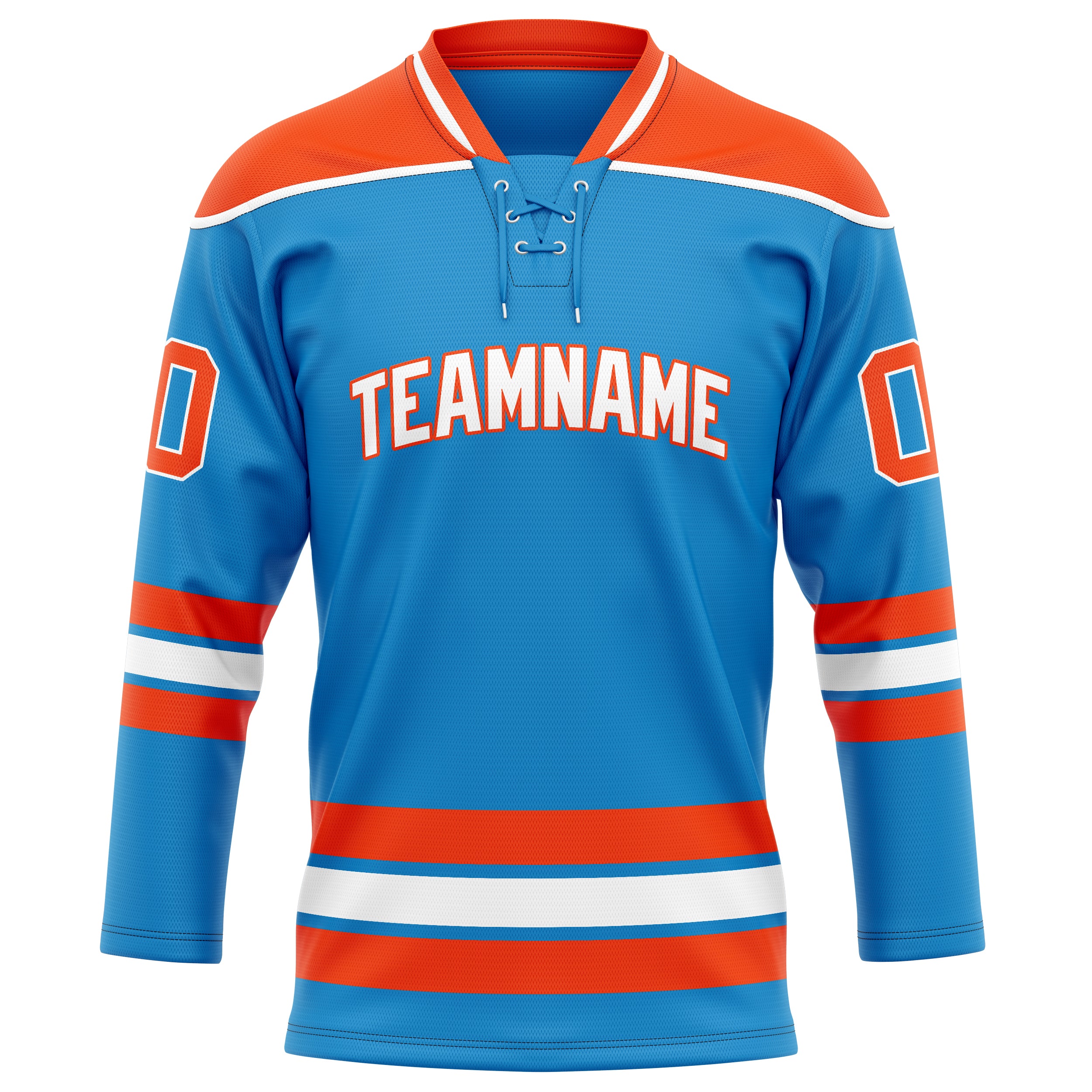 Blau Orange Eishockey Trikot