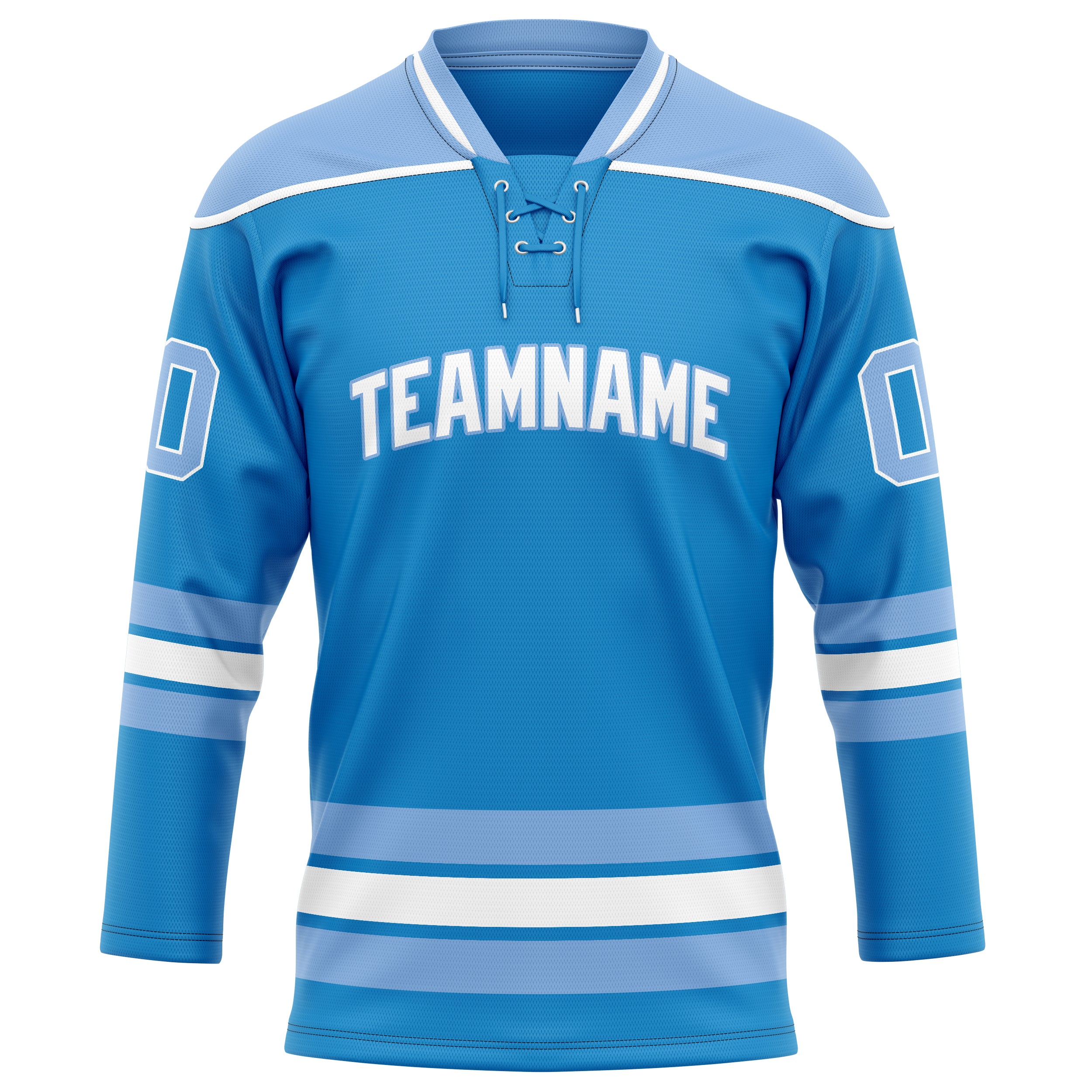 Blau Hellblau Eishockey Trikot