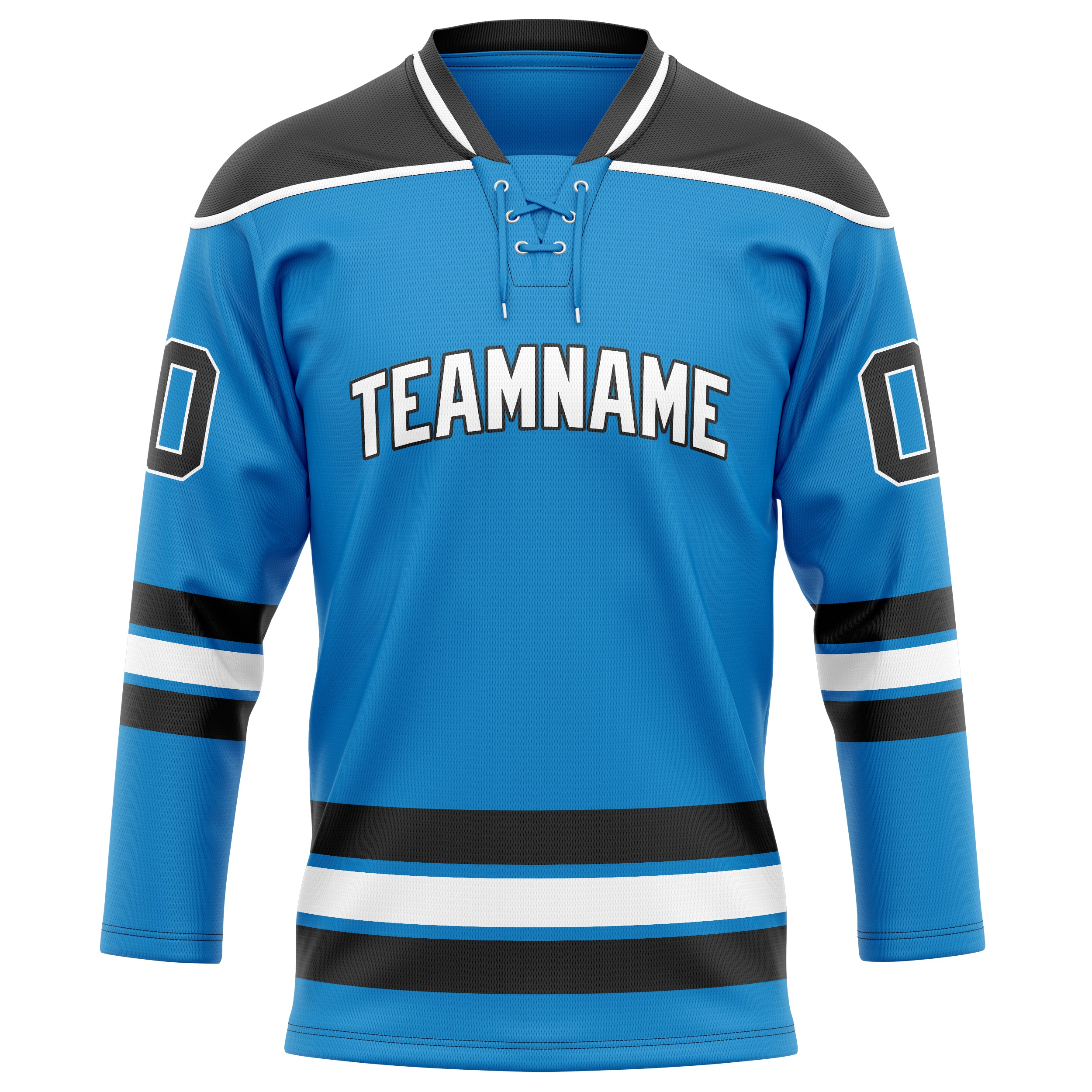 Blau Schwarz Eishockey Trikot