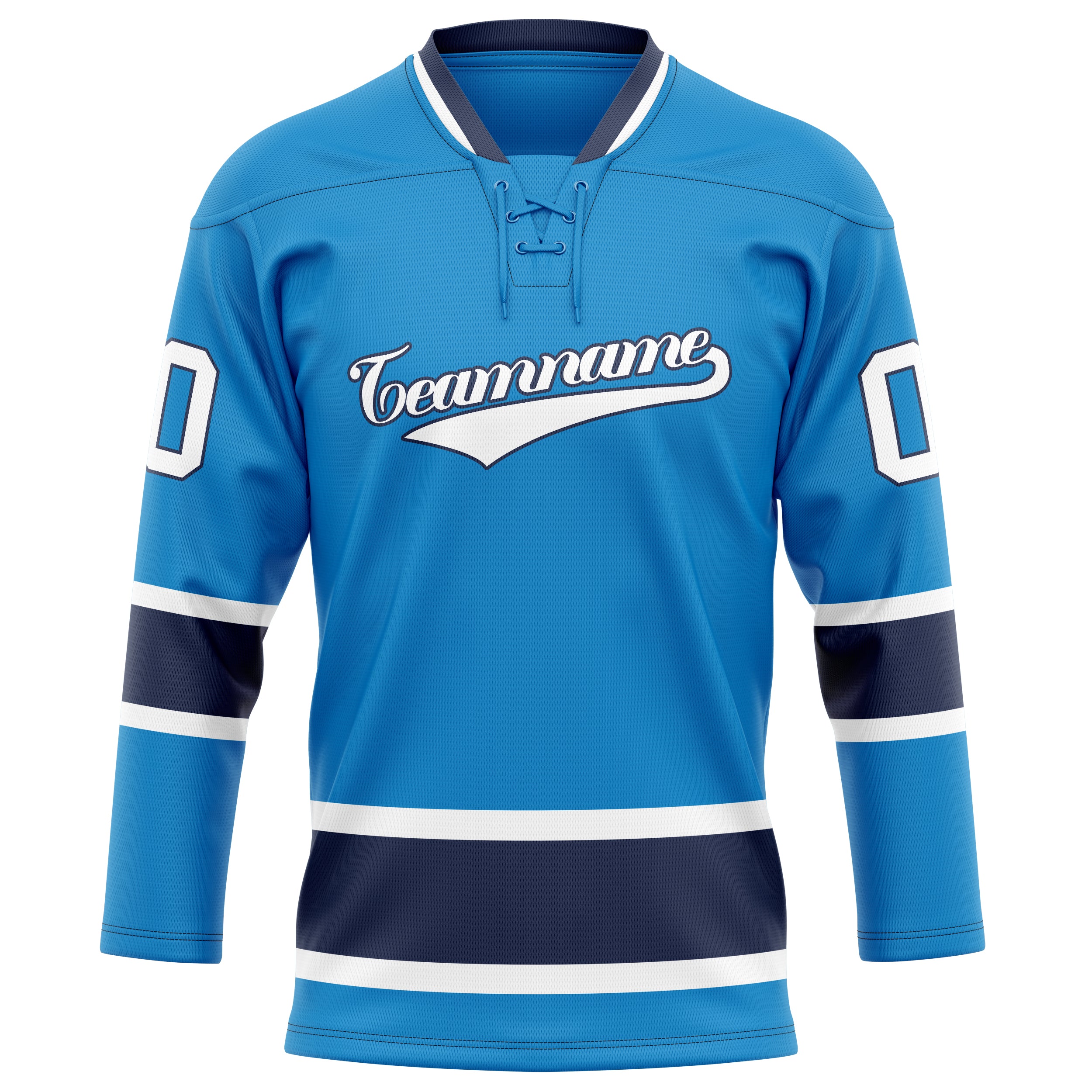 Blau Marineblau Eishockey Trikot