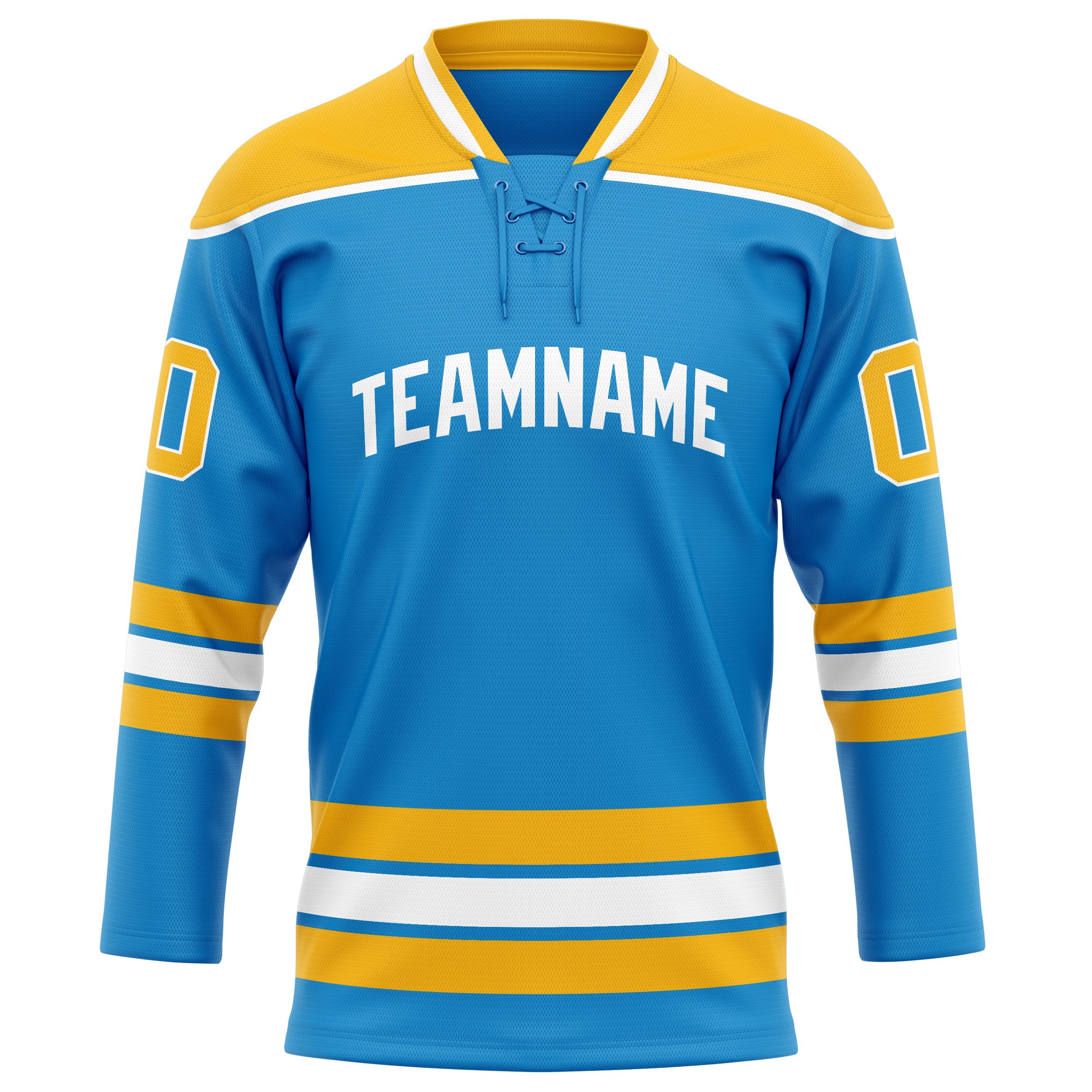 Blau Gold Eishockey Trikot