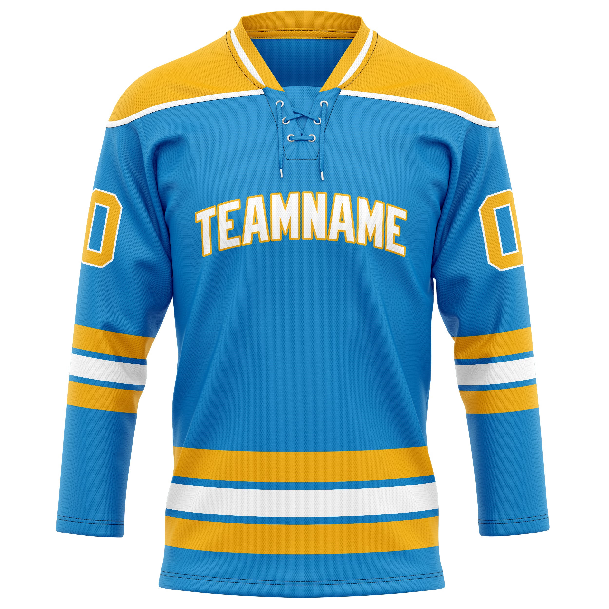 Blau Gold Eishockey Trikot