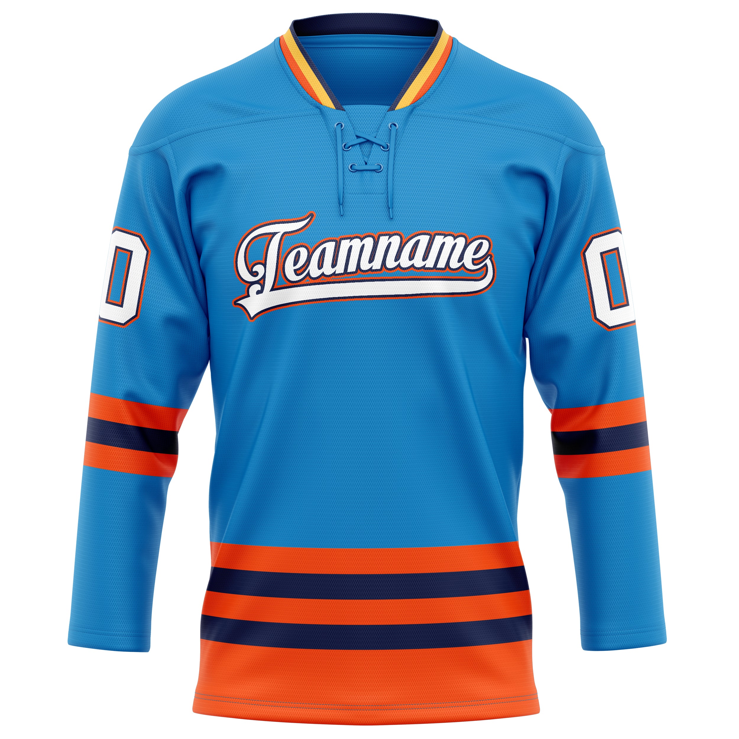 Blau Orange Eishockey Trikot