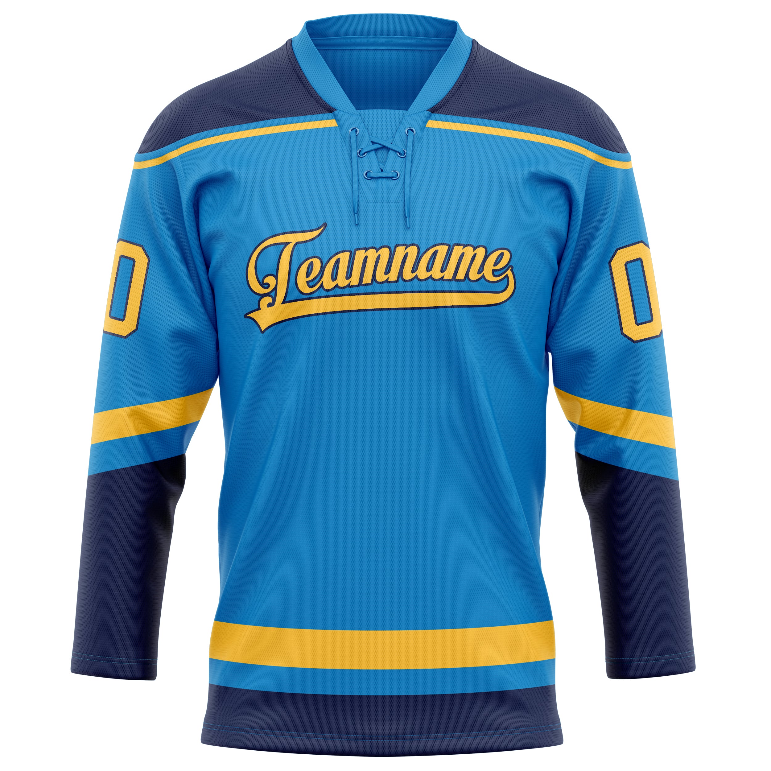 Blau Gold Eishockey Trikot