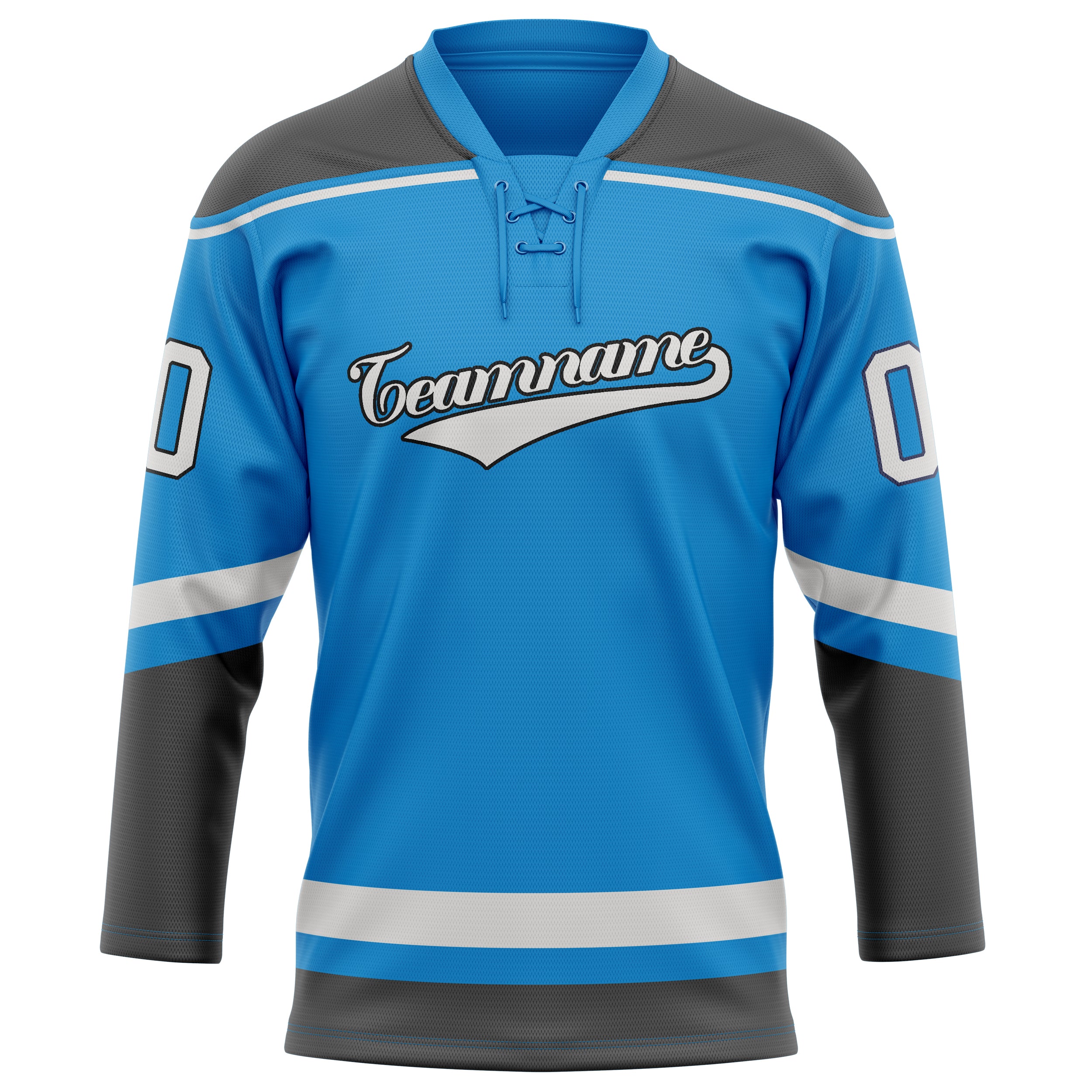 Blau Grau Eishockey Trikot