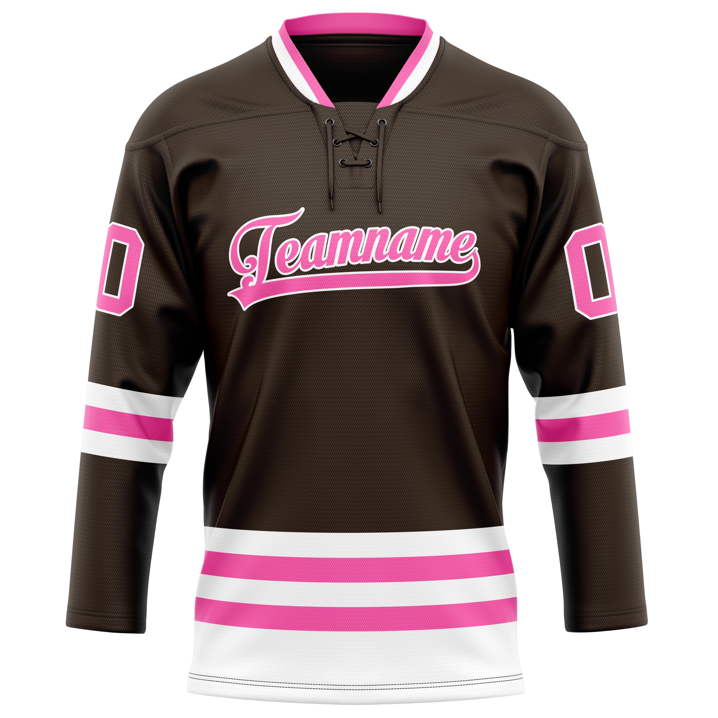 Braun Rosa Eishockey Trikot