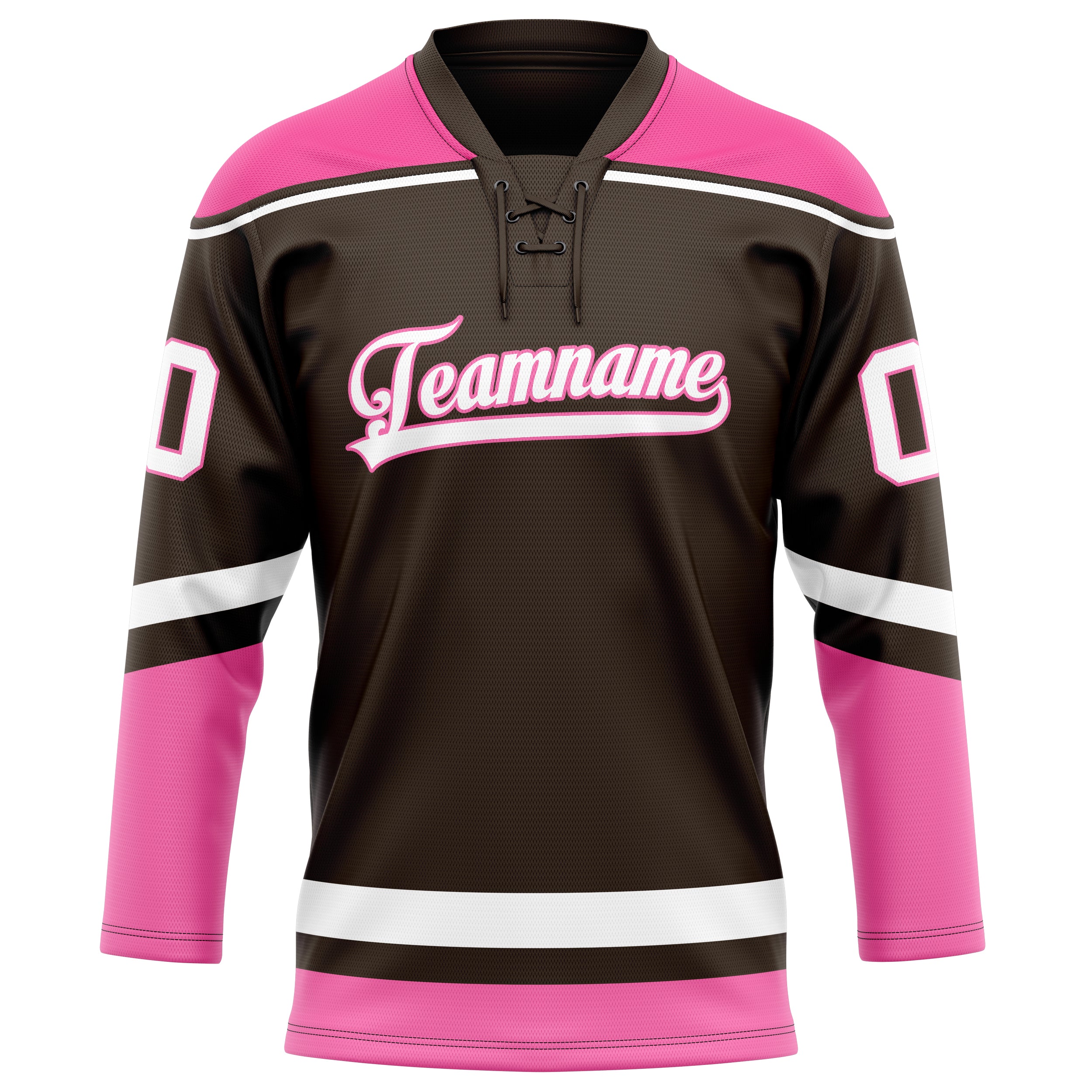 Braun Rosa Eishockey Trikot