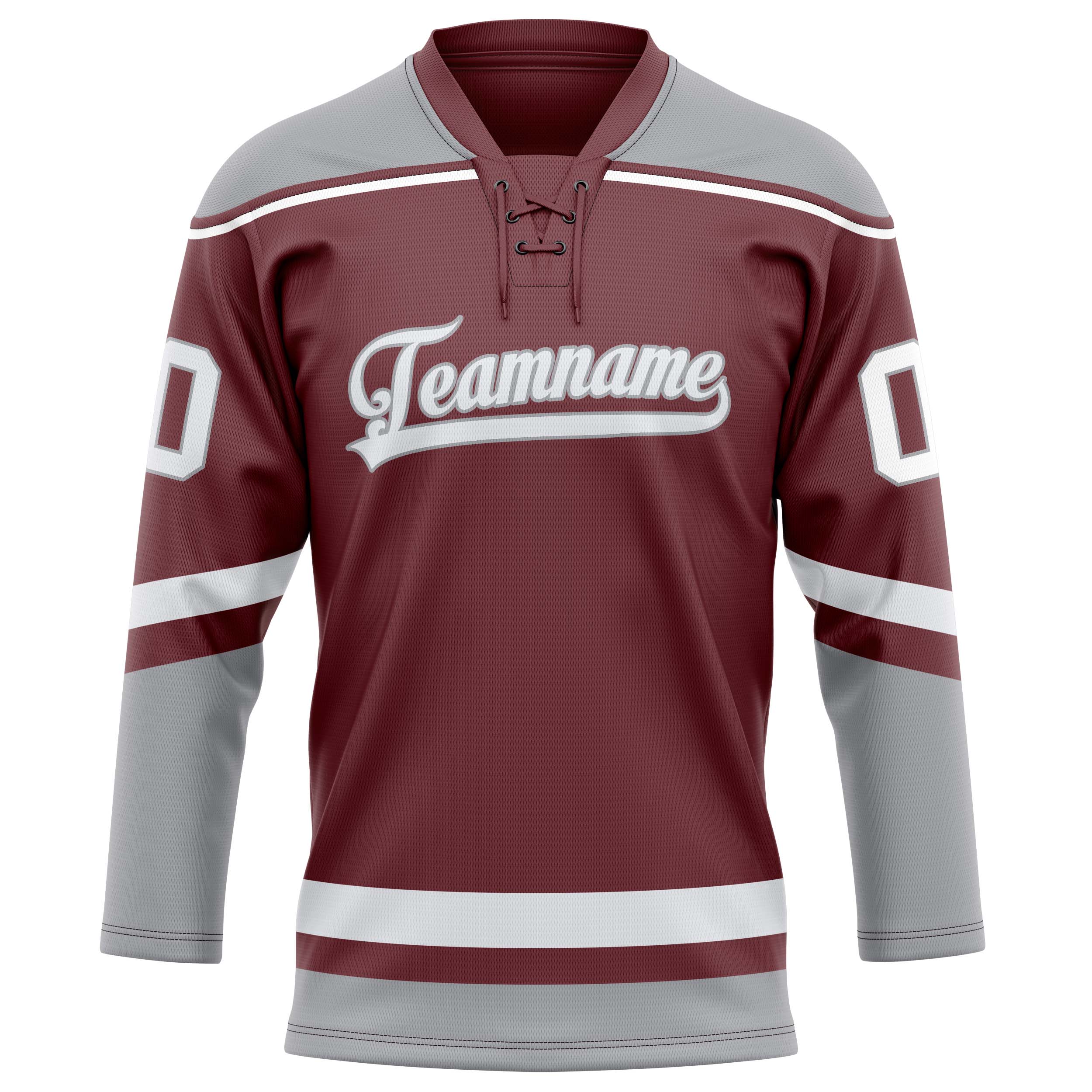 Braun Grau Eishockey Trikot