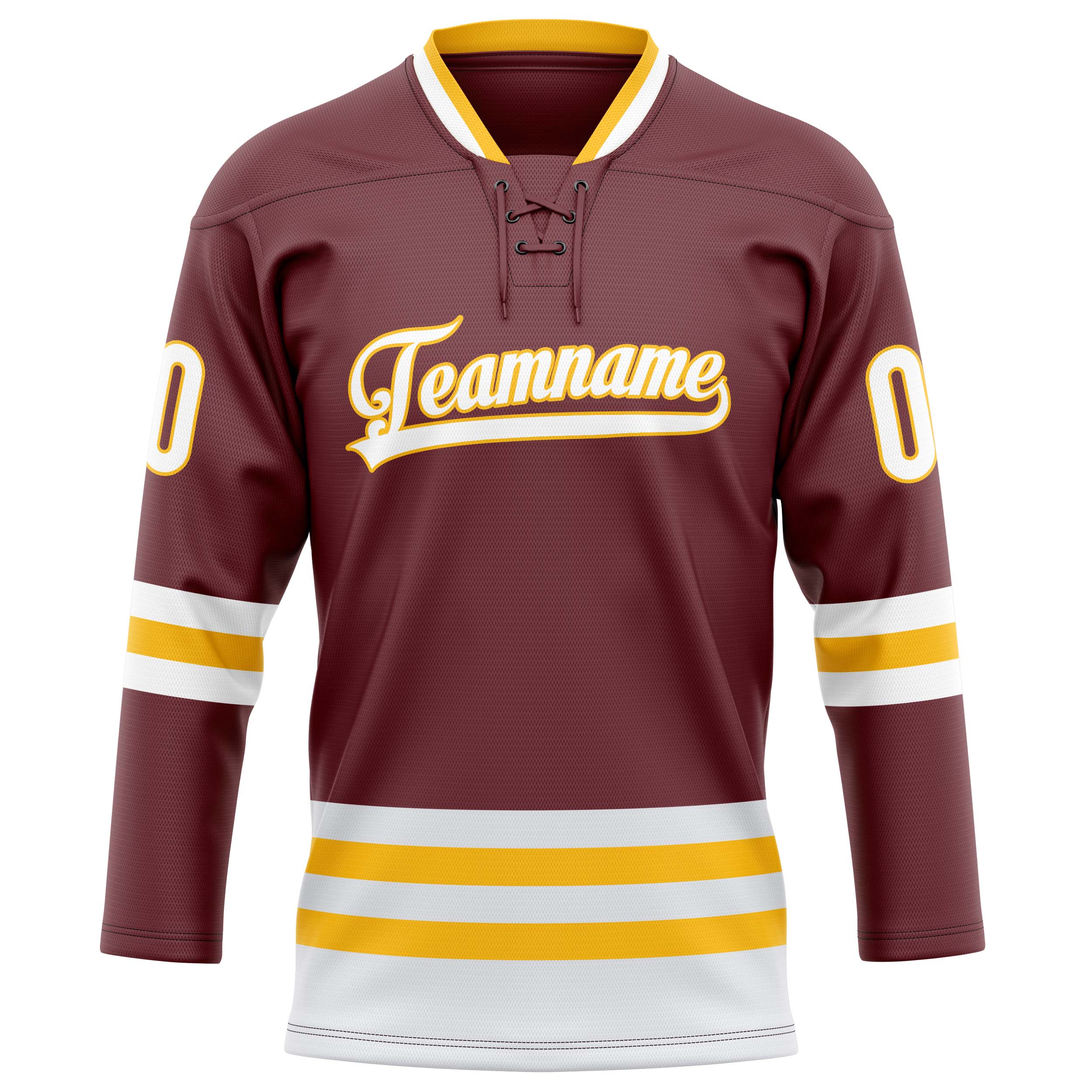 Braun Gold Eishockey Trikot