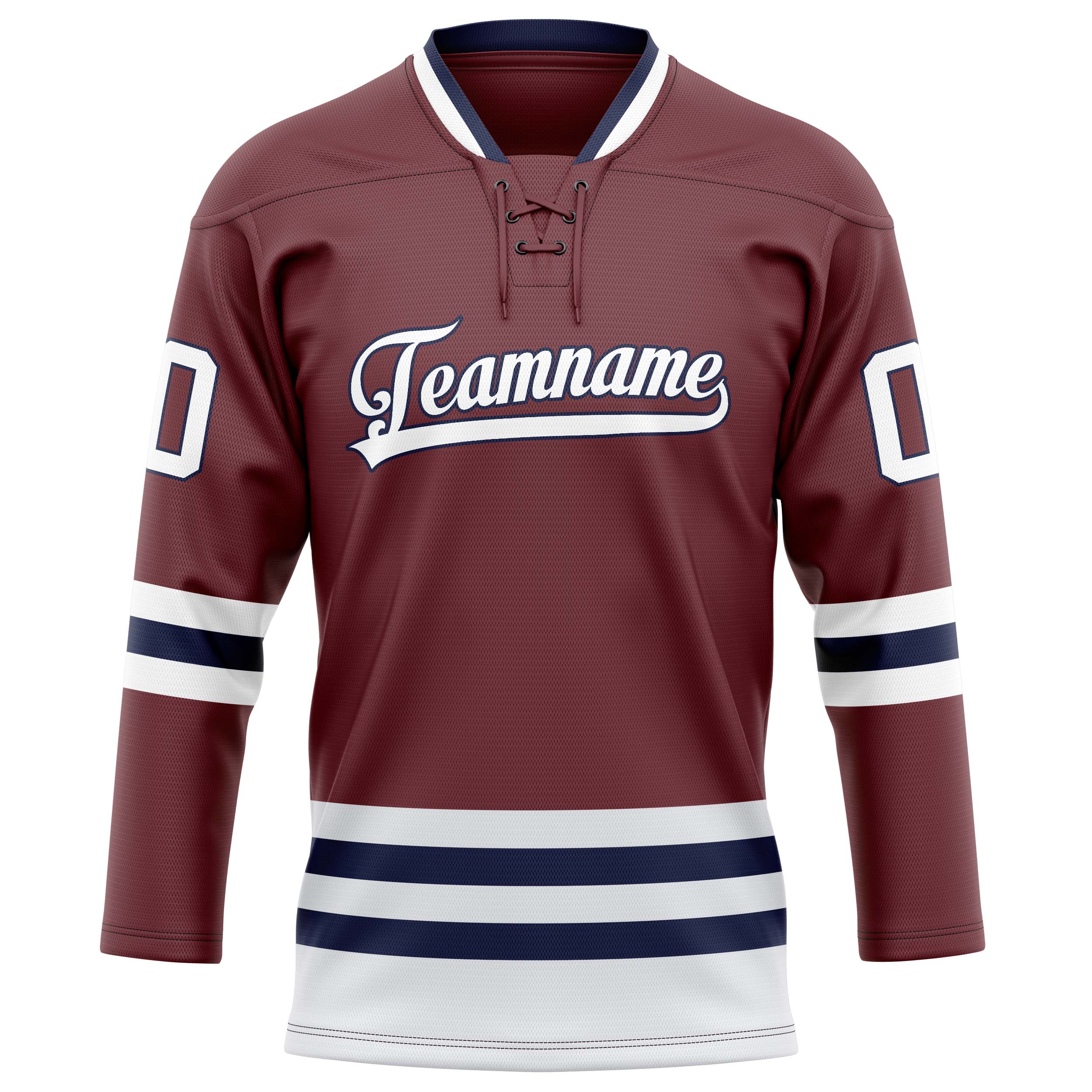 Braun Weiß Eishockey Trikot