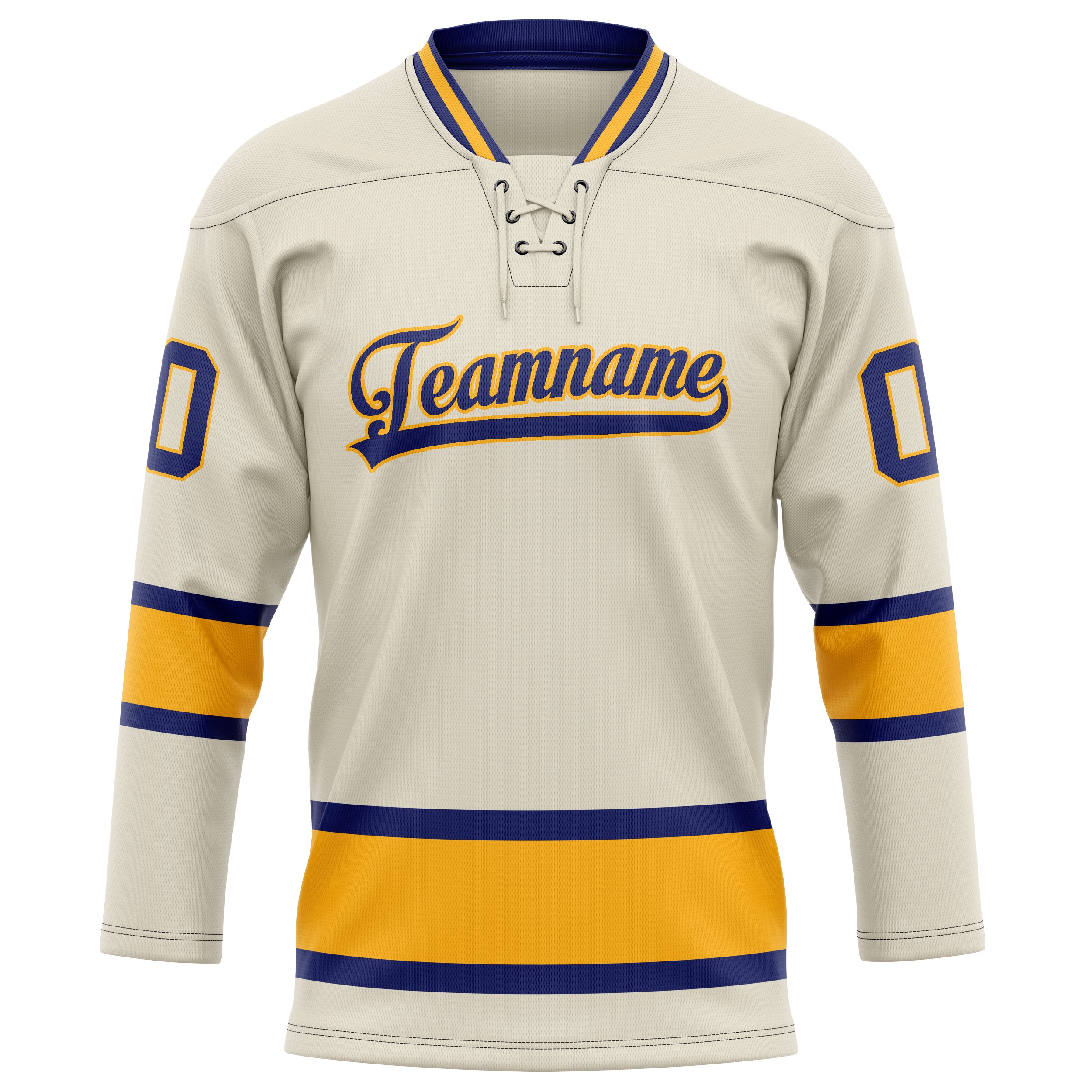 Creme Gold Eishockey Trikot