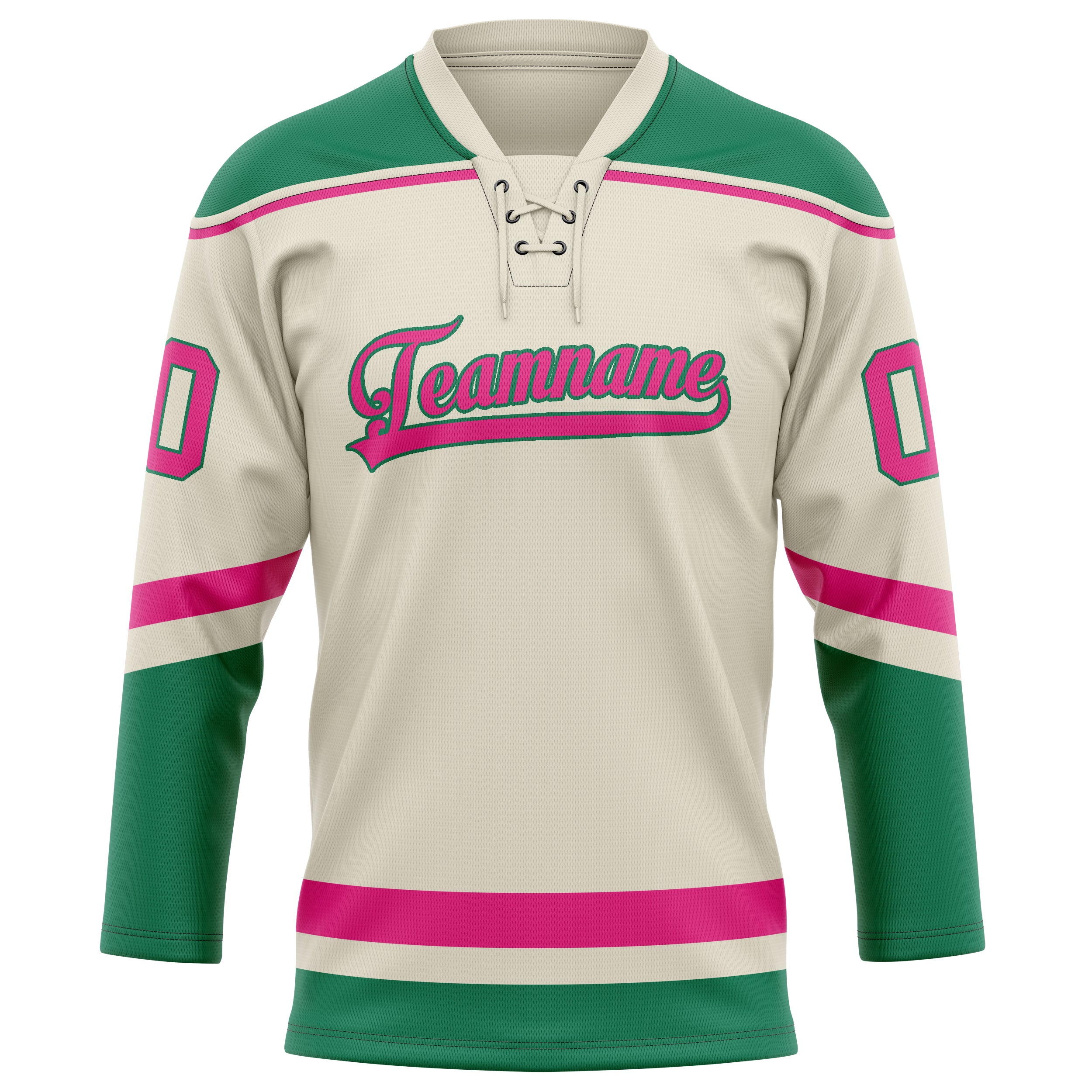 Creme Rosa Eishockey Trikot