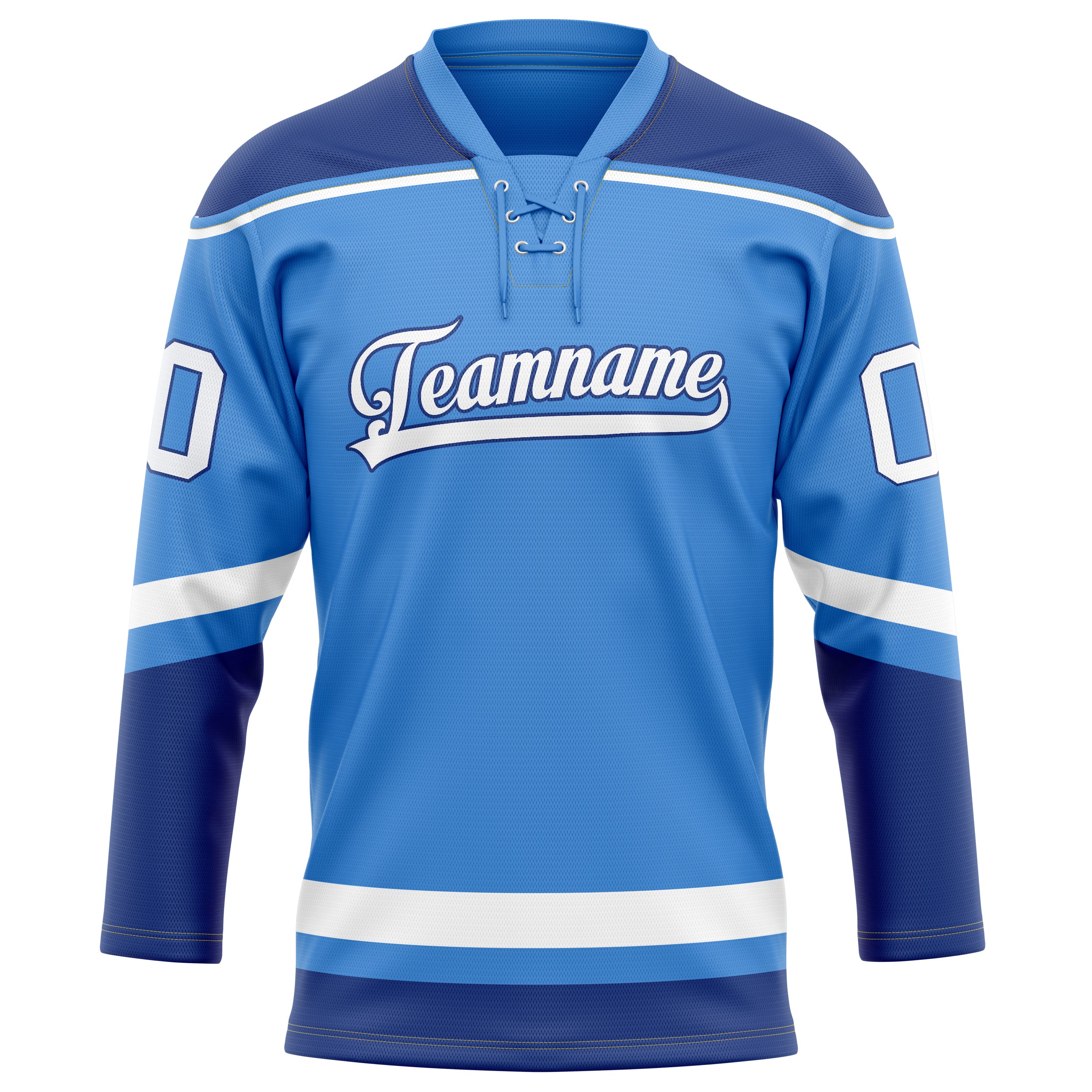 Elektrisch Blau Marineblau Eishockey Trikot