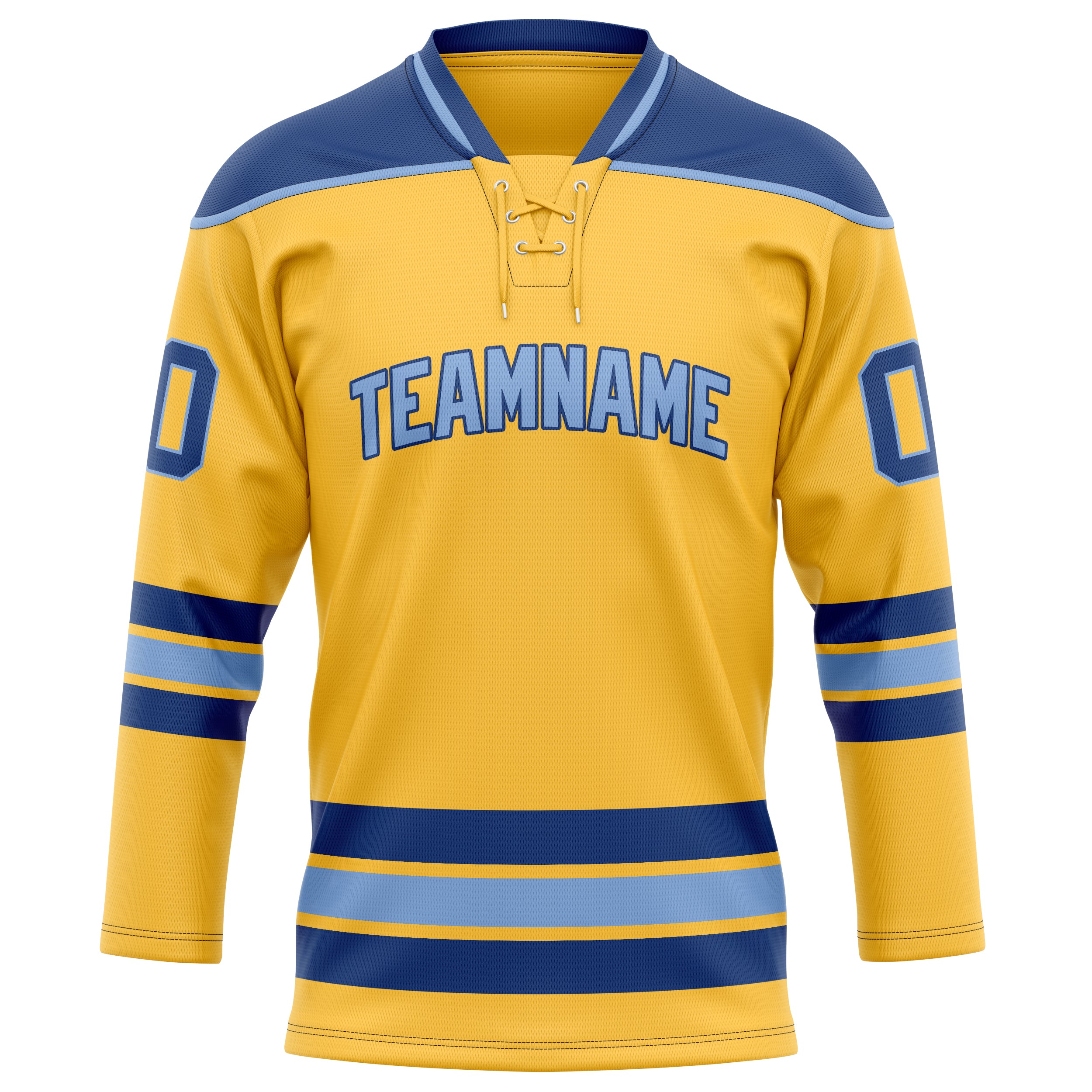 Gold Königsblau Eishockey Trikot