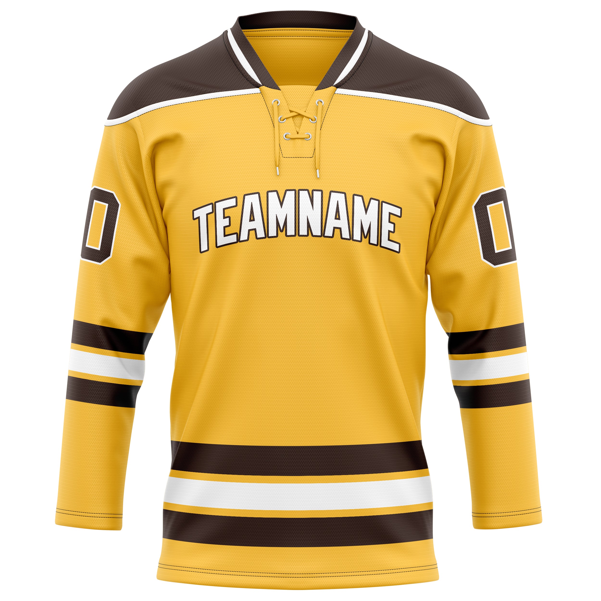 Gold Braun Eishockey Trikot