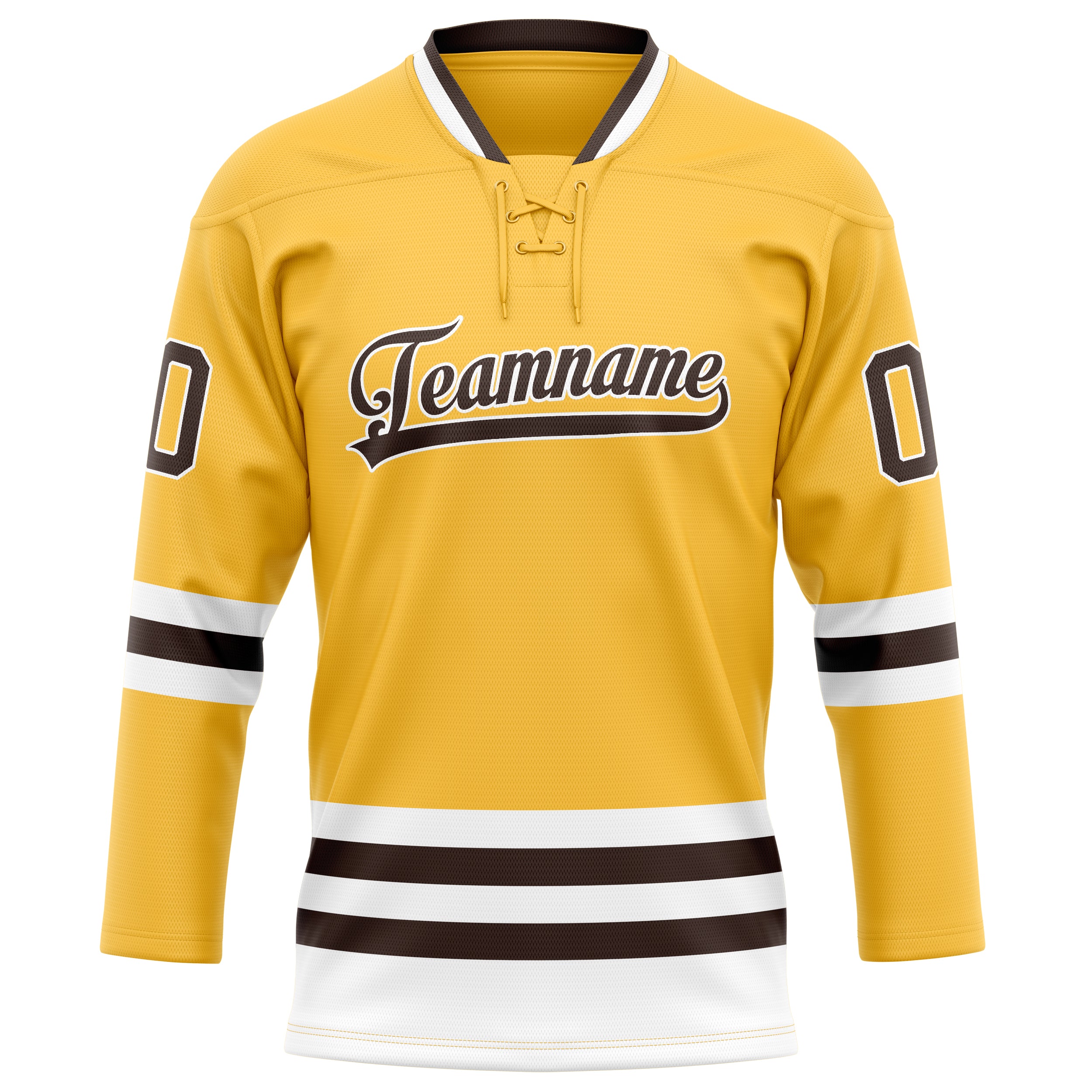 Gold Braun Eishockey Trikot