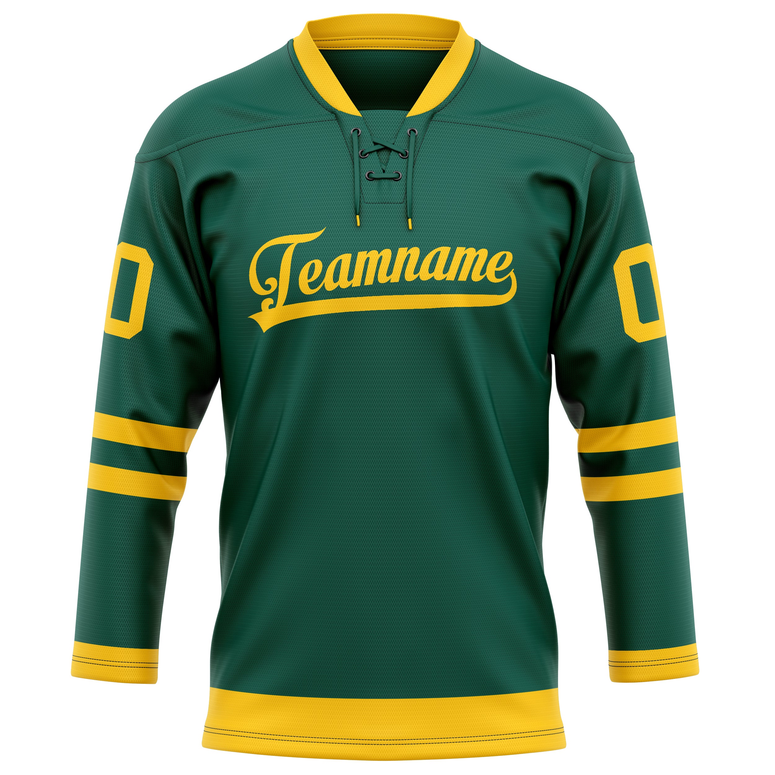 Grün Gold Eishockey Trikot